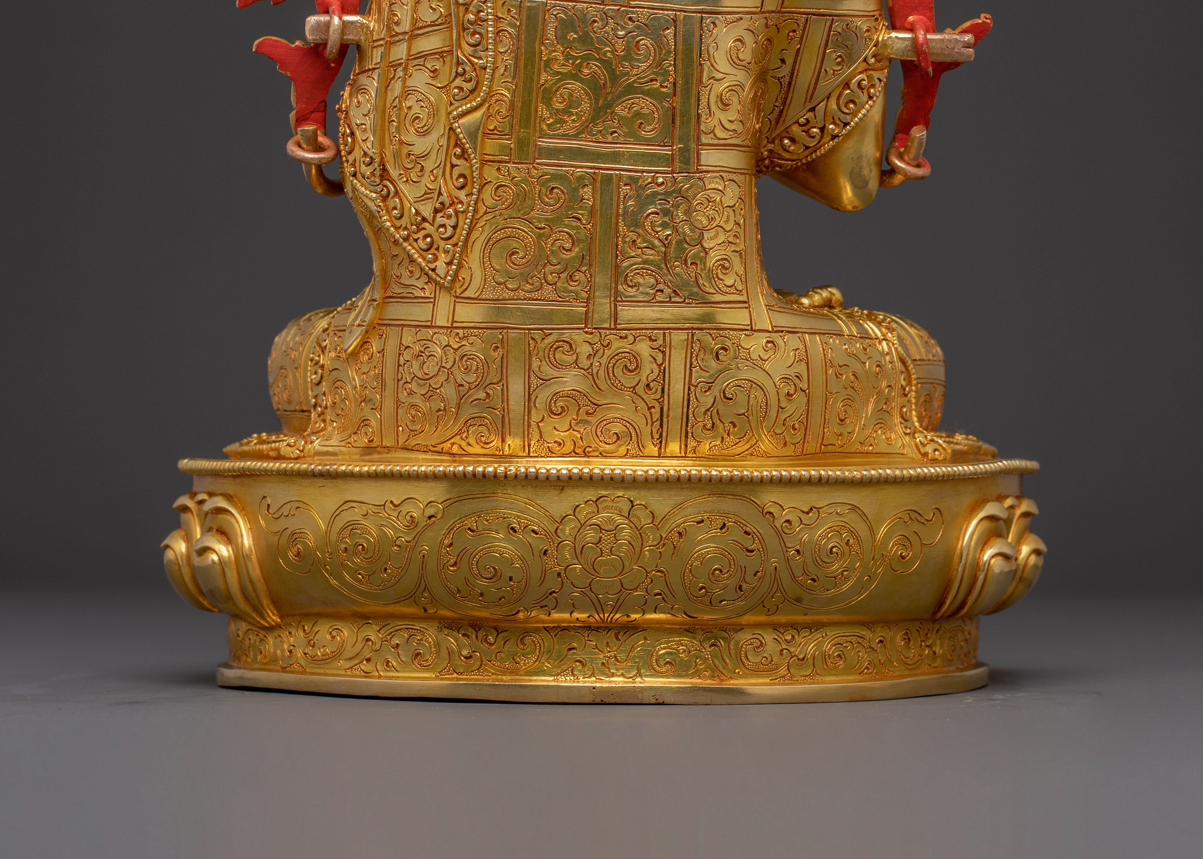 Master Je Tsongkhapa with Disciples Statue Set | Gilded Copper Artistry