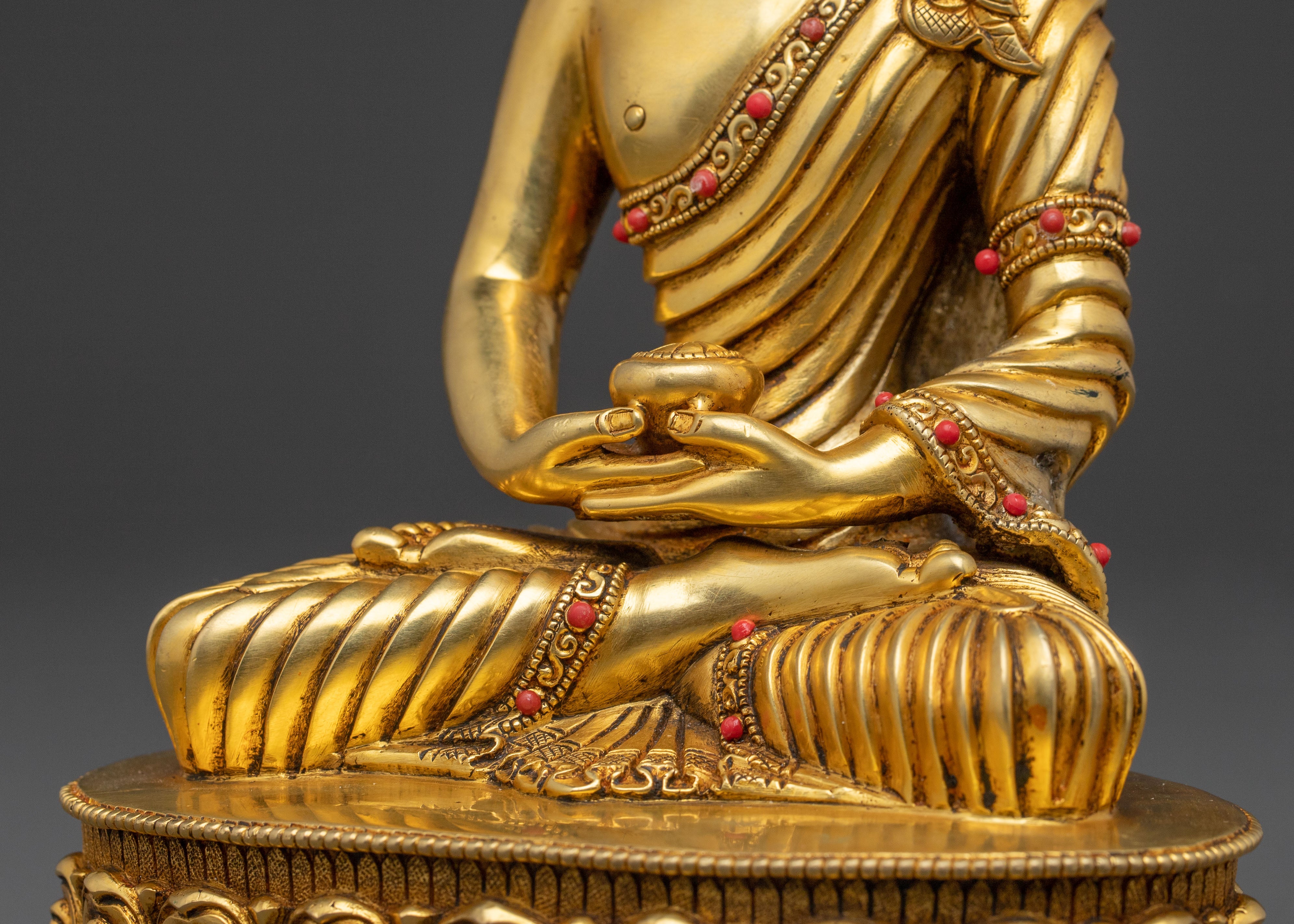 Amitabha Buddha 24K Gold Gilded Sacred Statue