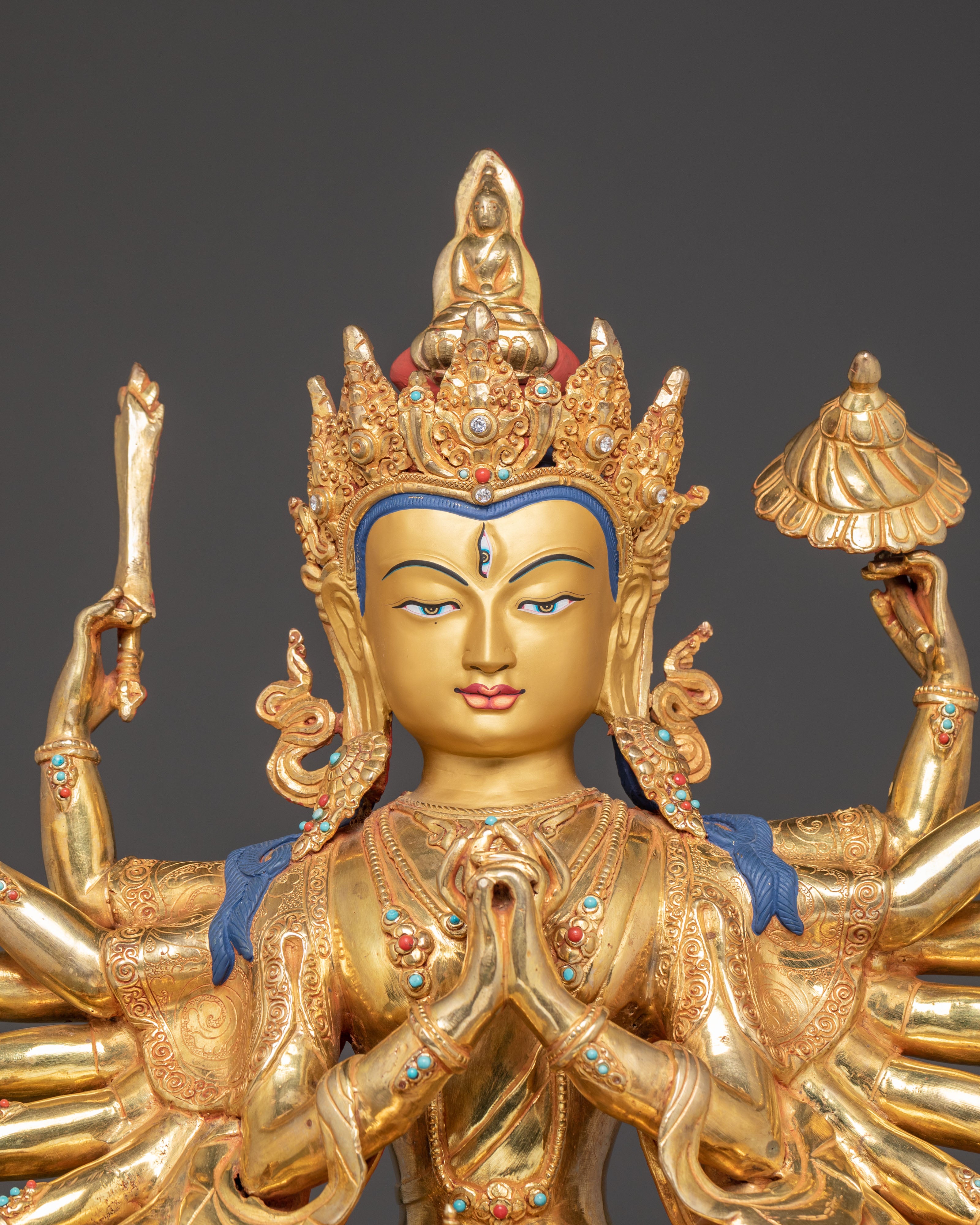 Magnificent Chundi Golden Statue | Embodiment of Purification and Power