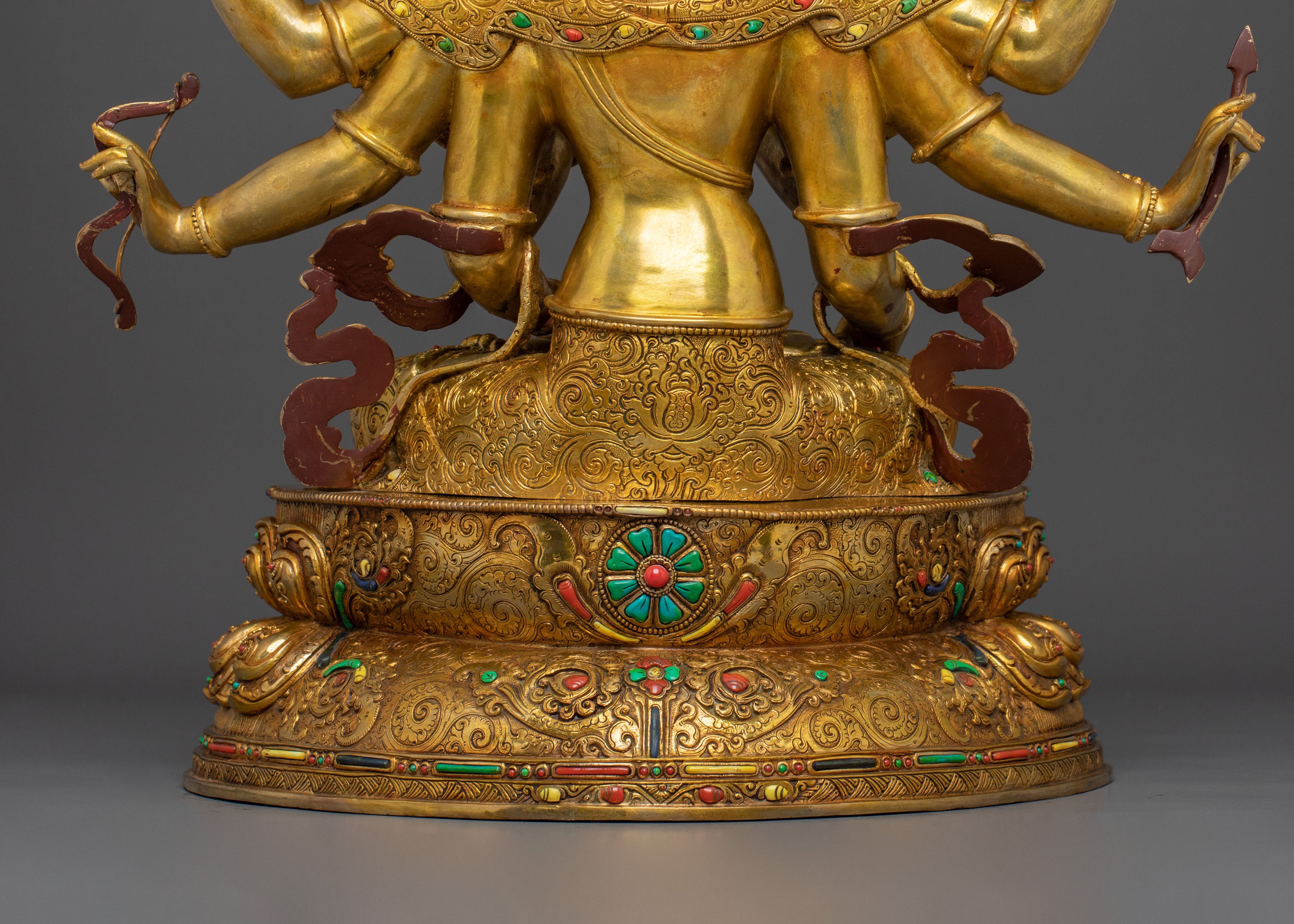 Sacred Namgyalma Sculpture: 24K Gold Gilded