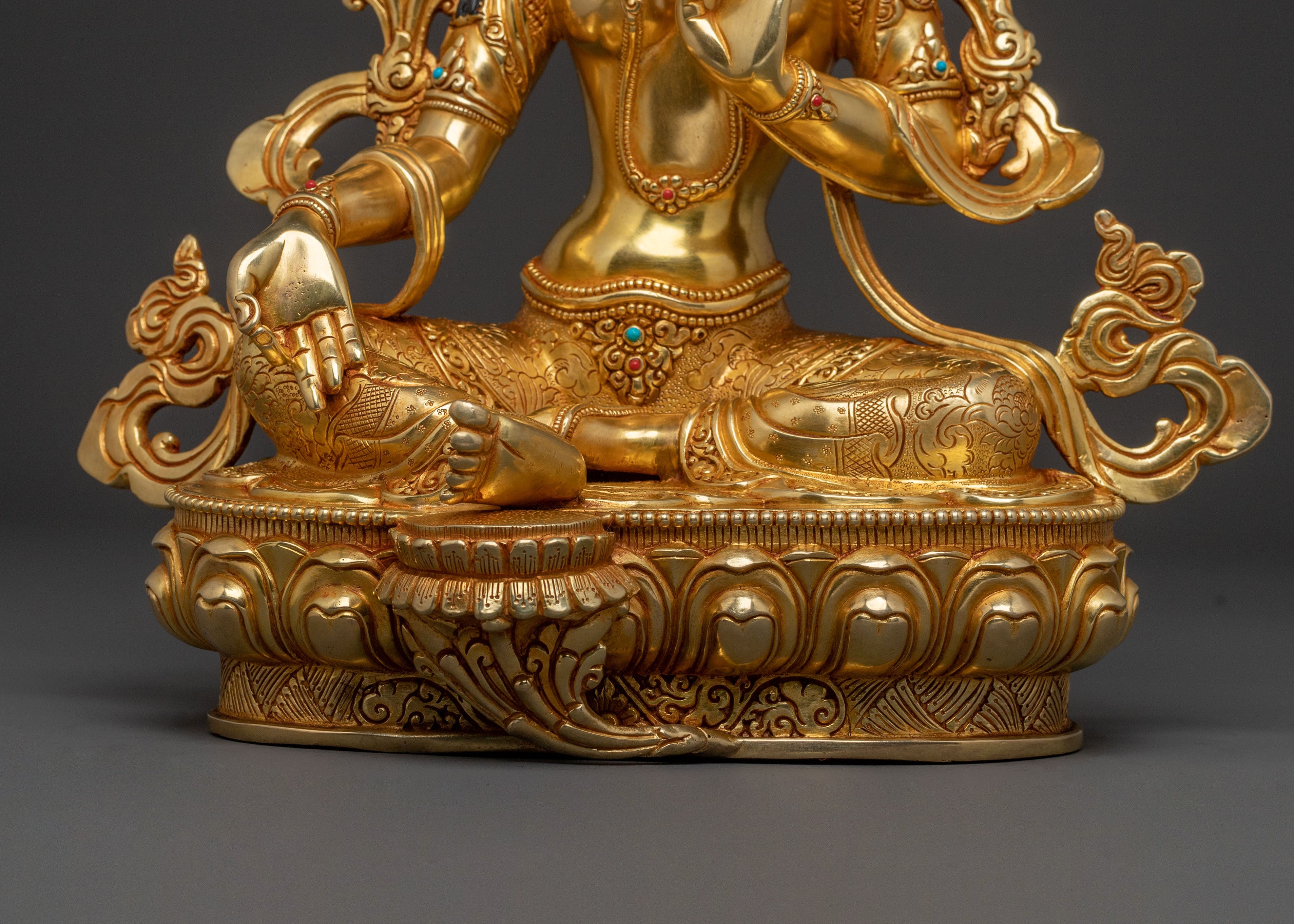 Green Tara Goddess Statue | Liberation Icon for Altar