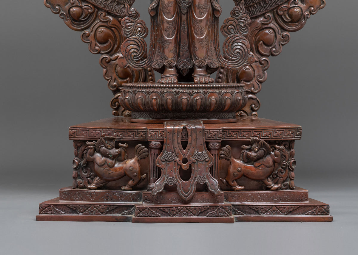 1000 Armed Chenrezig Oxidized Sculpture