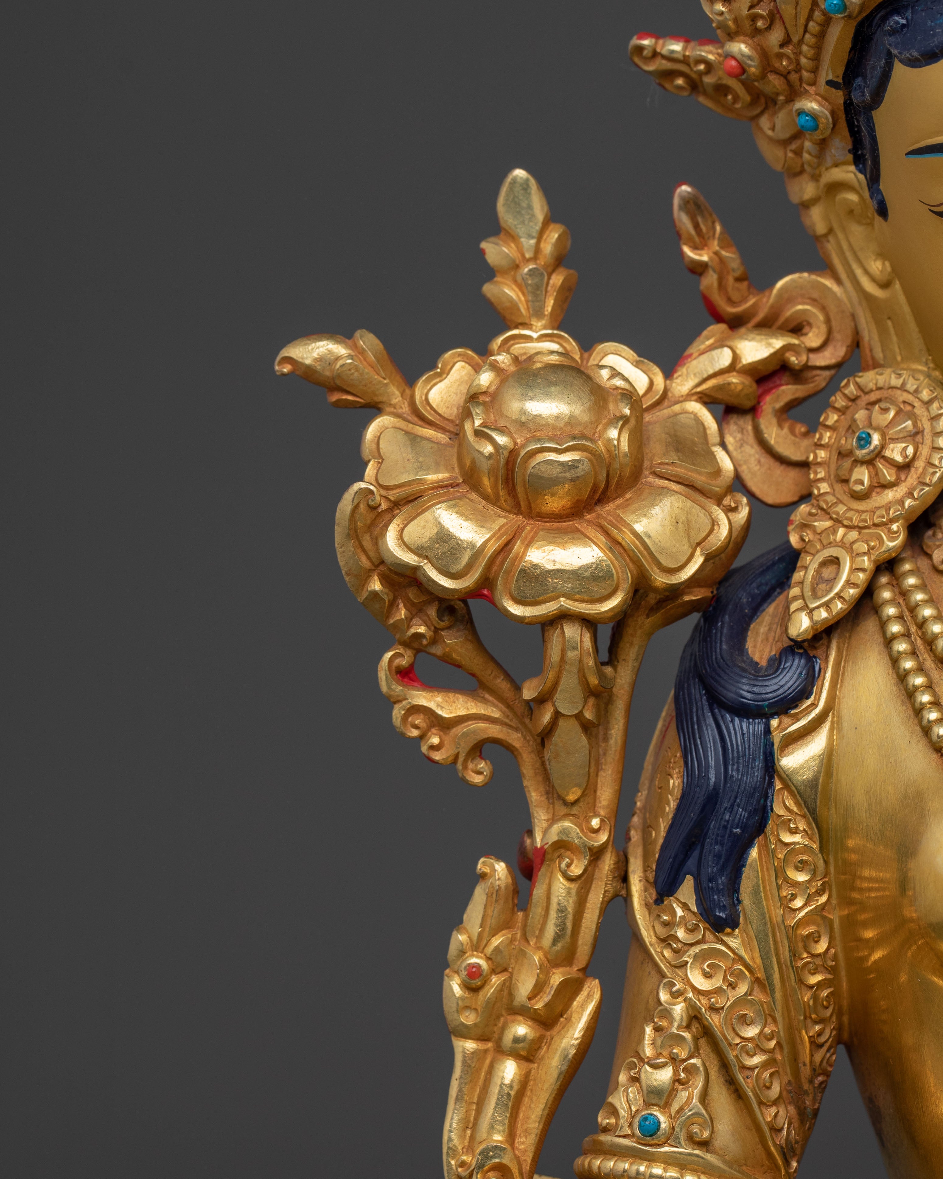White Tara Golden Statue | Handcrafted Serenity