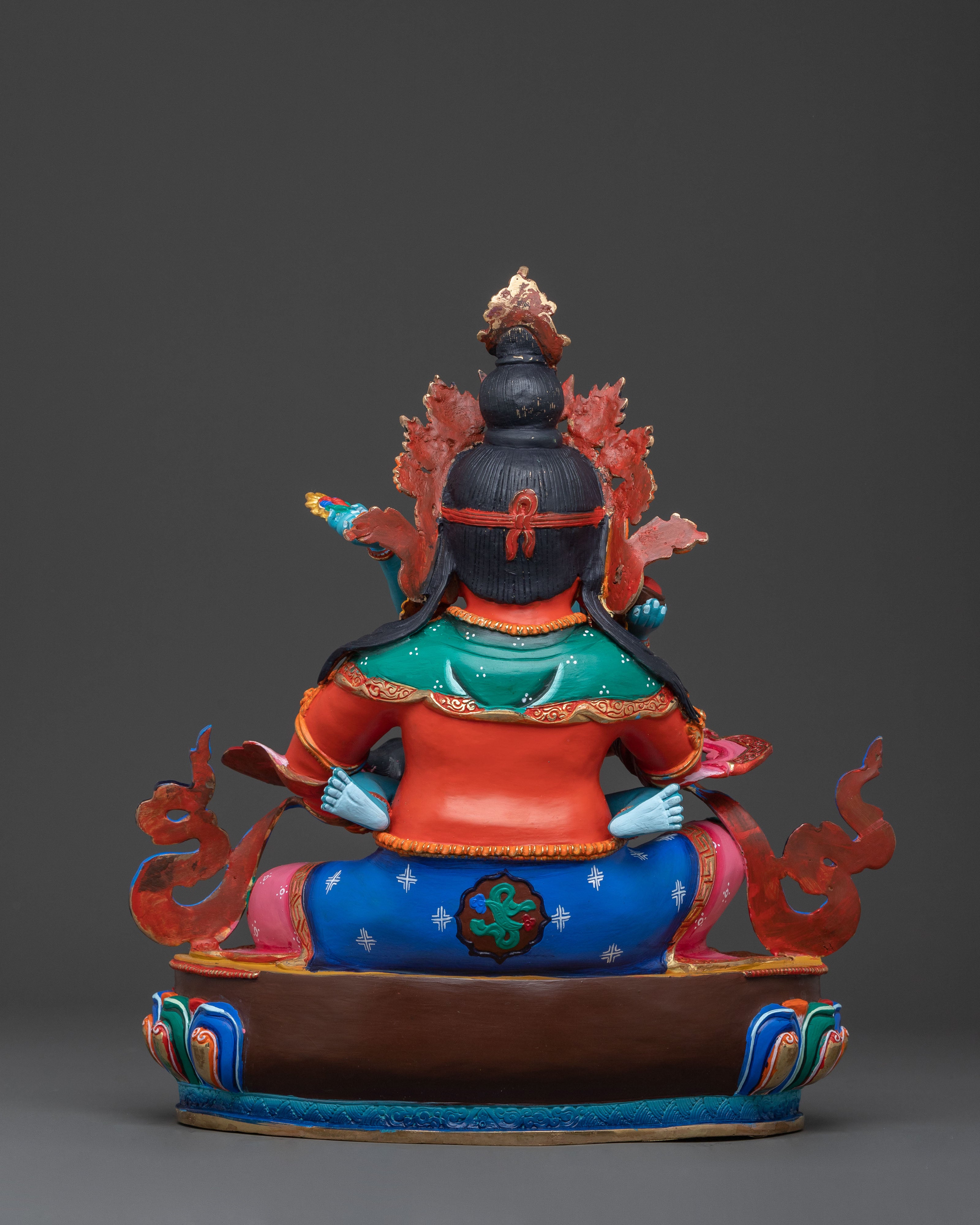 Red Dzambhala Sacred Idol | Buddhist Deity of Wealth and Abundance