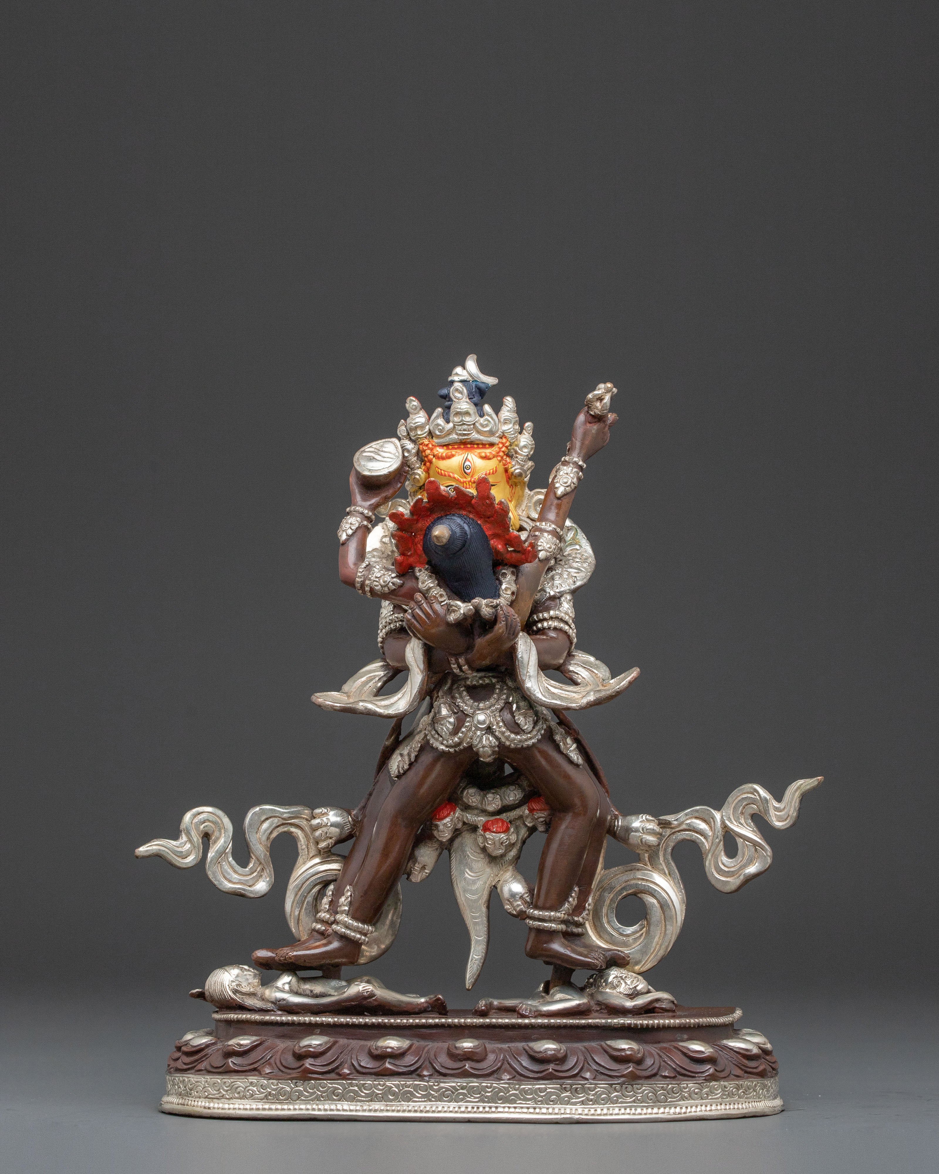 Kalachakra Tantric Deity Statue – Exquisite Gilded Copper
