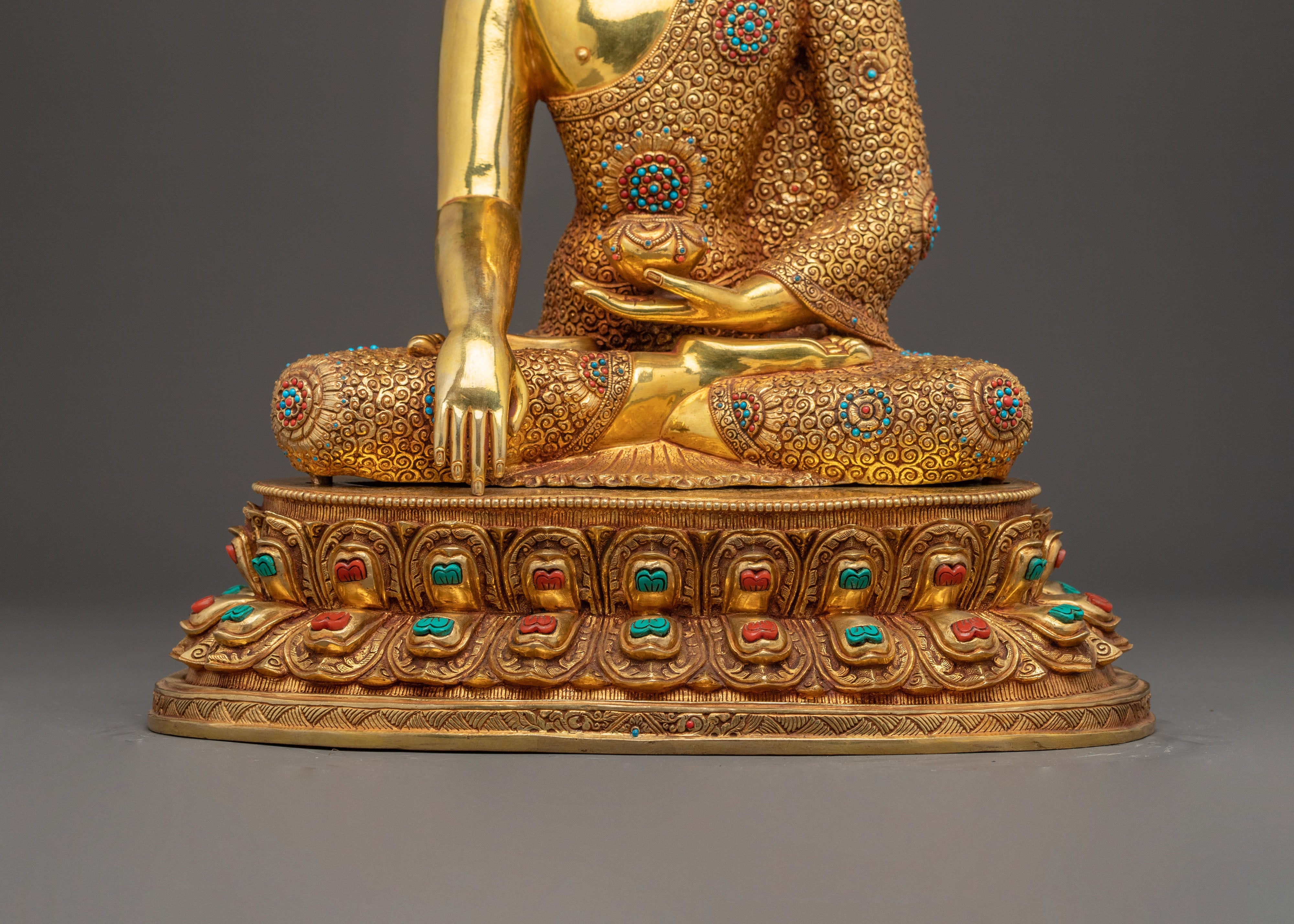 Golden Shakyamuni Buddha Enlightenment Statue