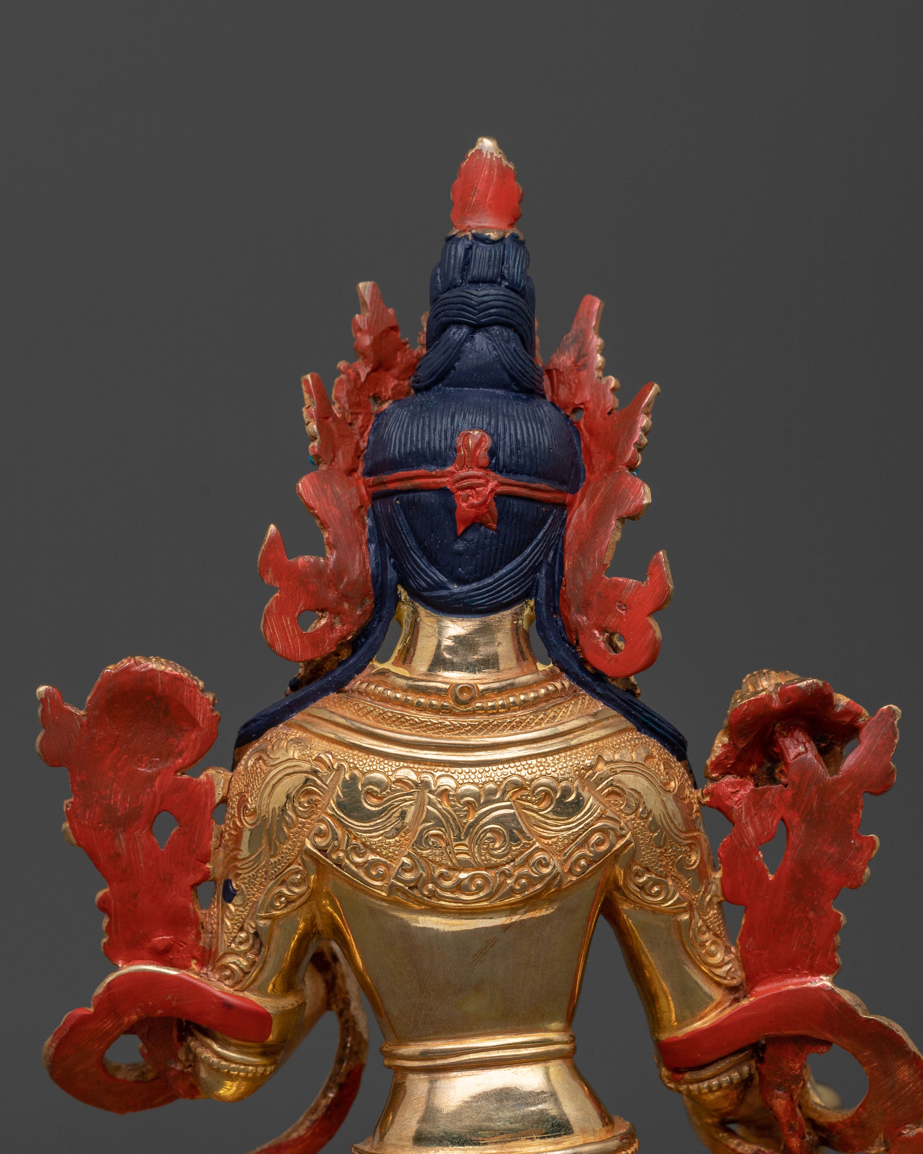 Sita Tara Goddess White Tara 24K Gold Gilded Statue