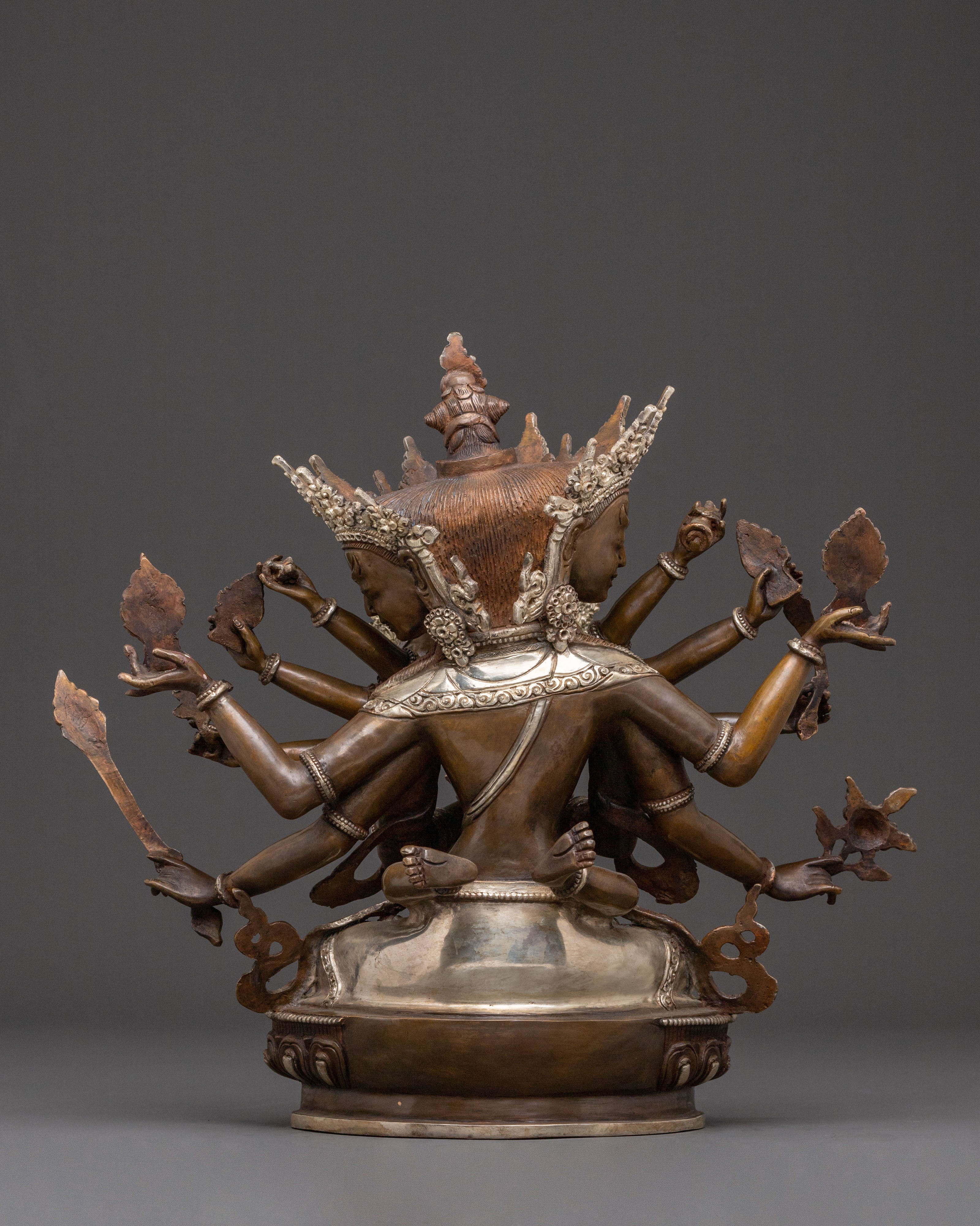 Guhyasamaja Sacred Statue – Oxidized Copper Masterpiece