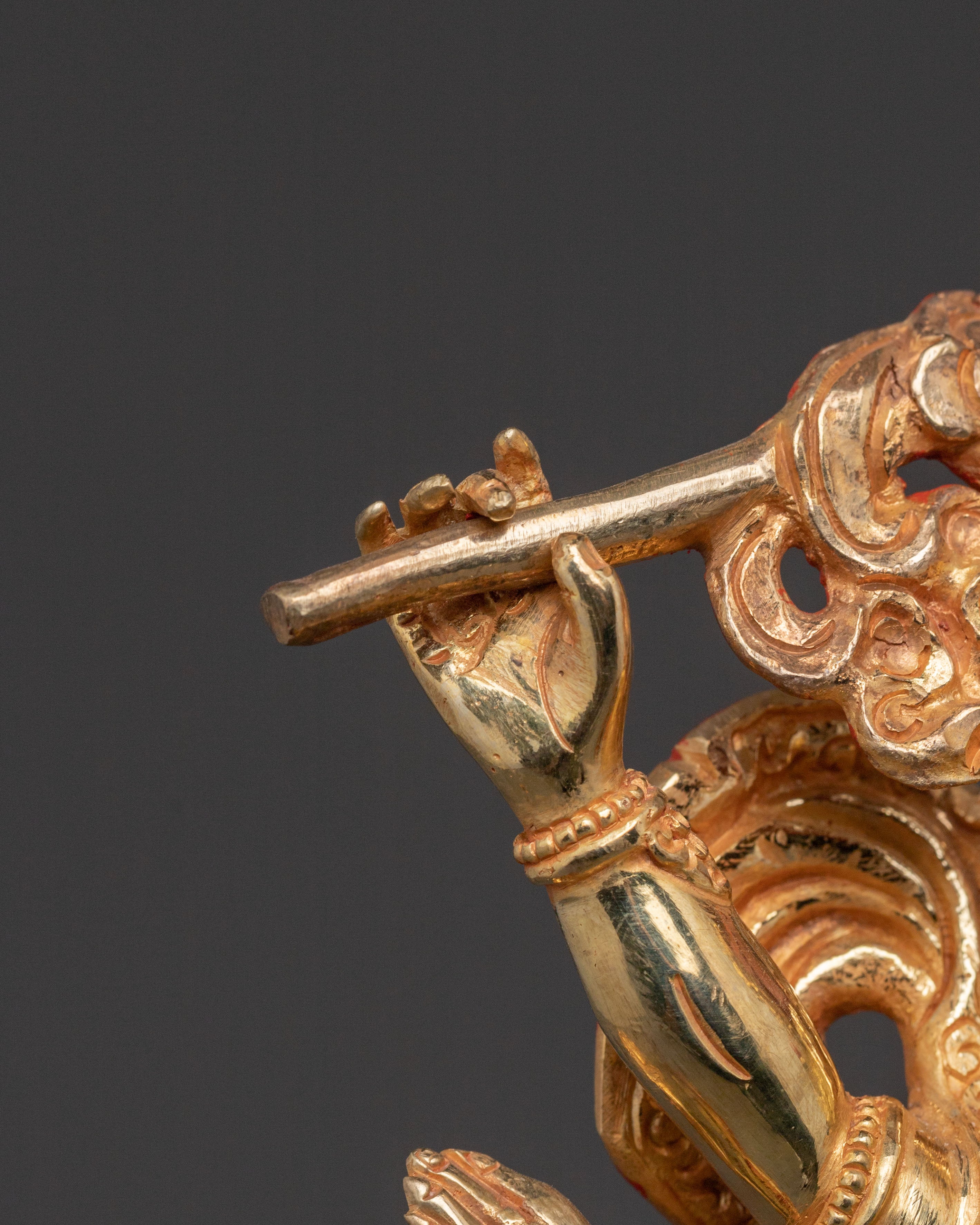 Palden Lhamo Wrathful Statue – Hand-Gilded Copper Art