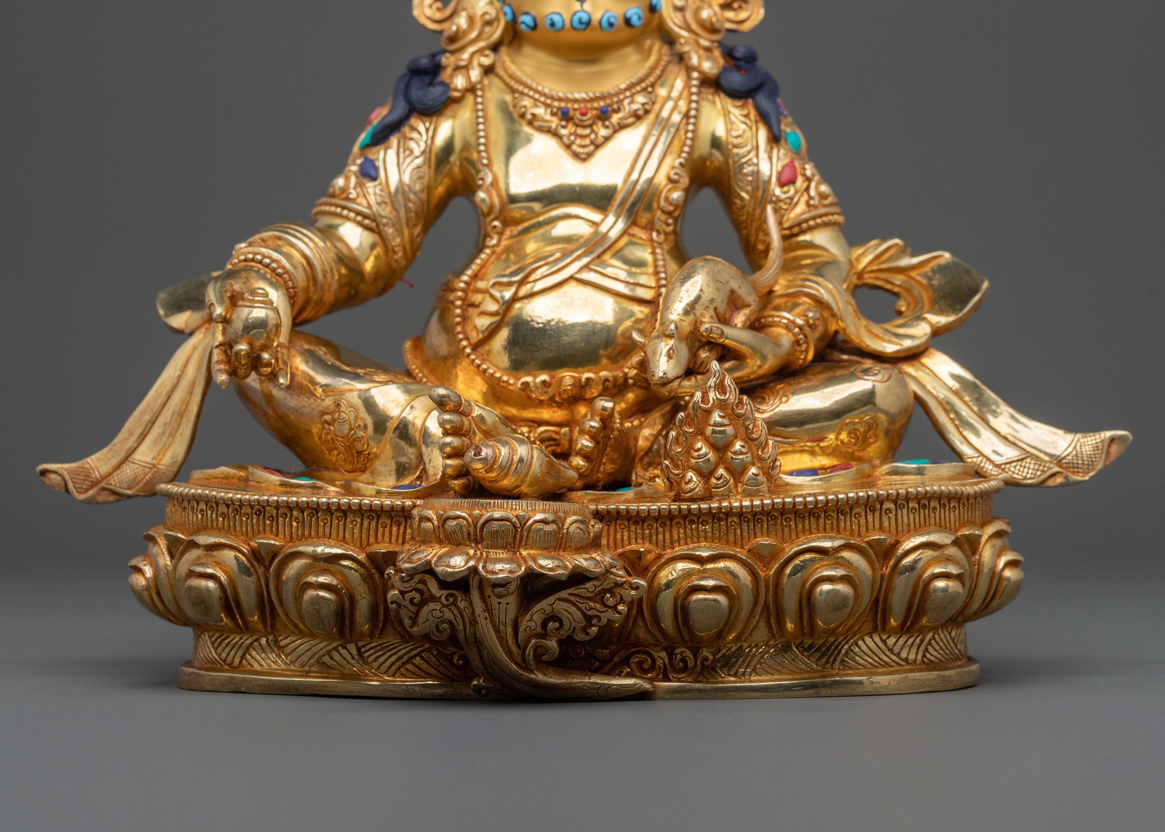 Wealth God Dzambhala Sacred Sculpture | Buddhist God of Prosperity