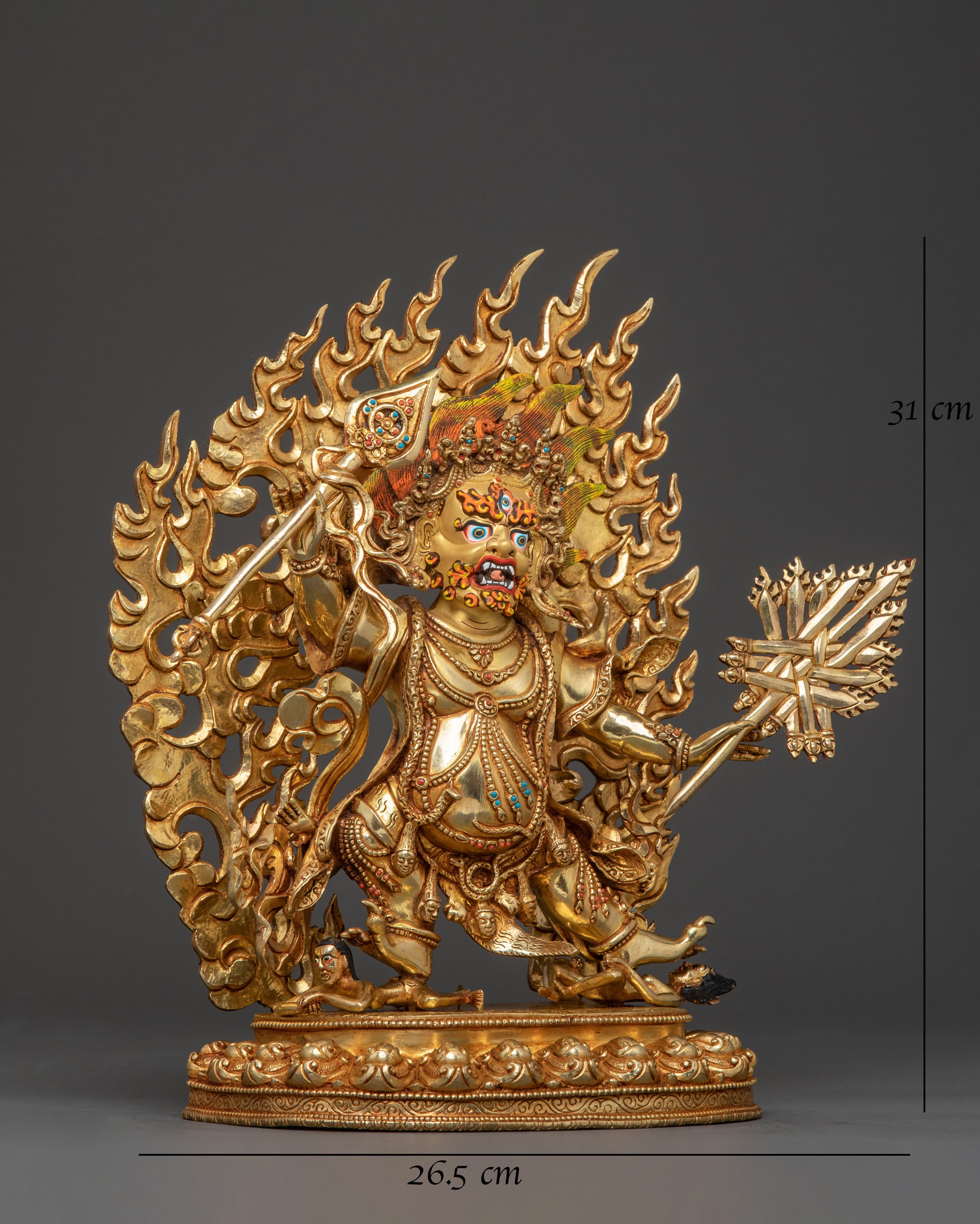 Takla Mebar Statue: 24K Gold Gilded Protector