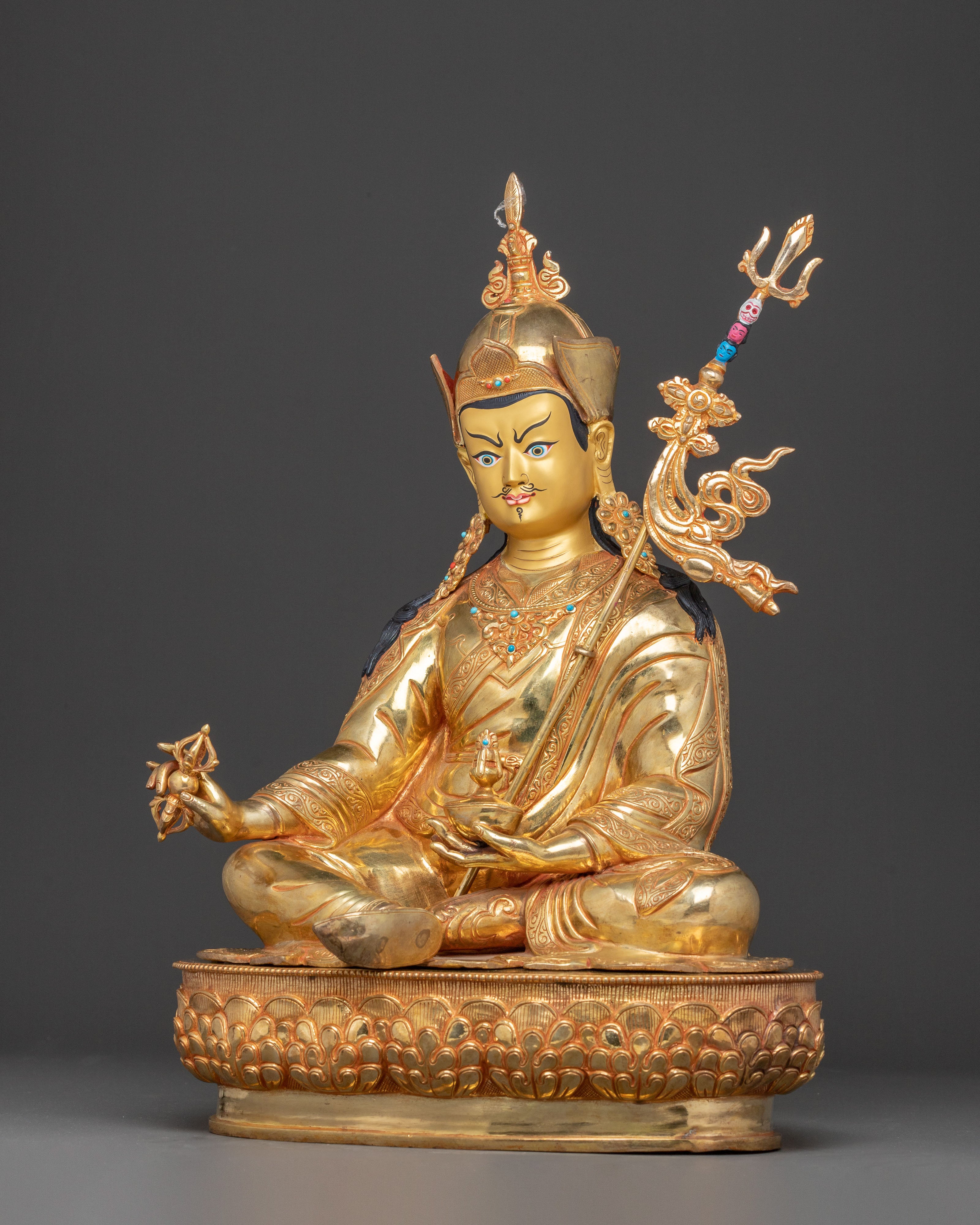 Golden Guru Padmasambhava Statue | Handmade in Nepal