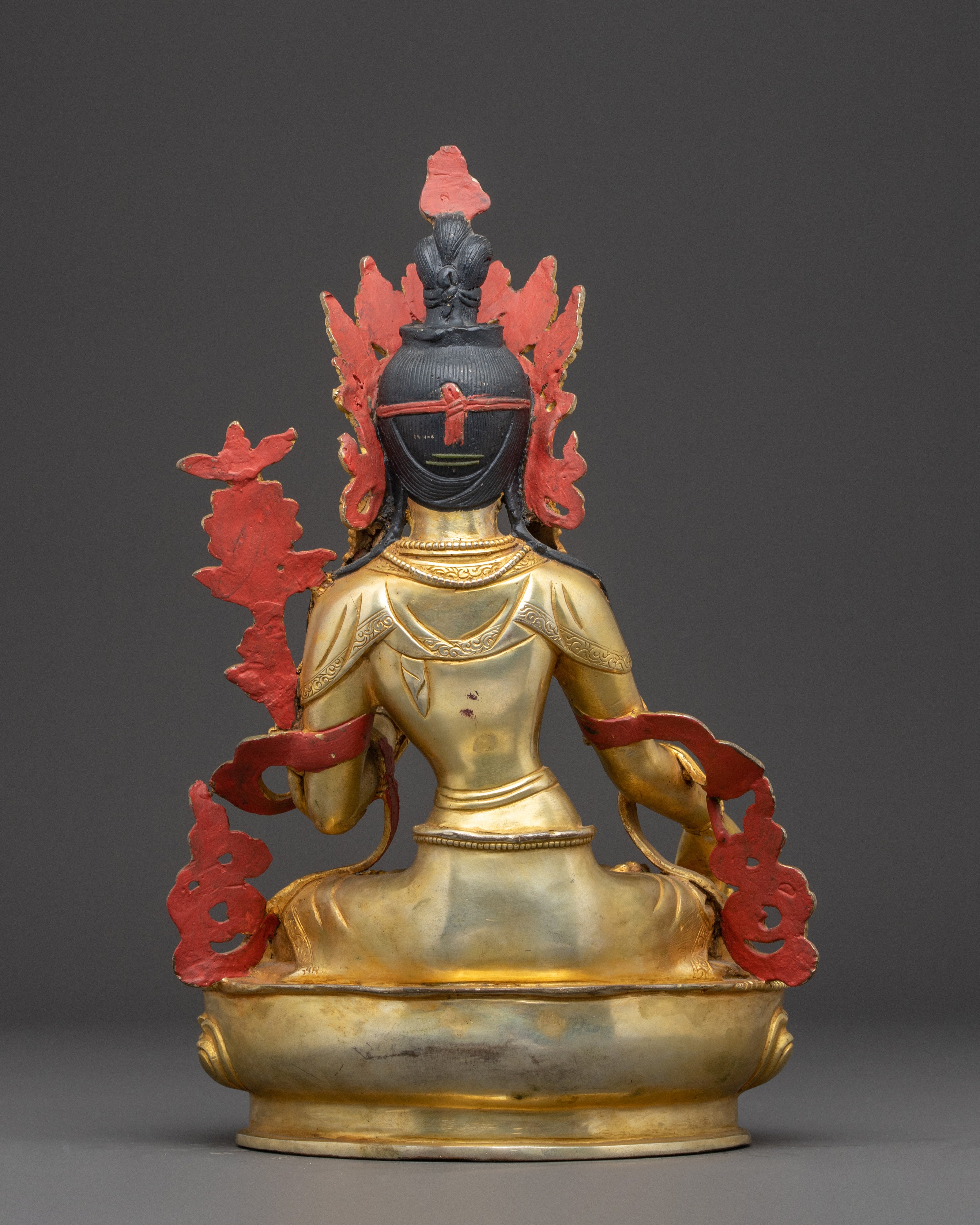 White Tara Statue: Compassion and Long Life | Gold Gilded Nepali Art