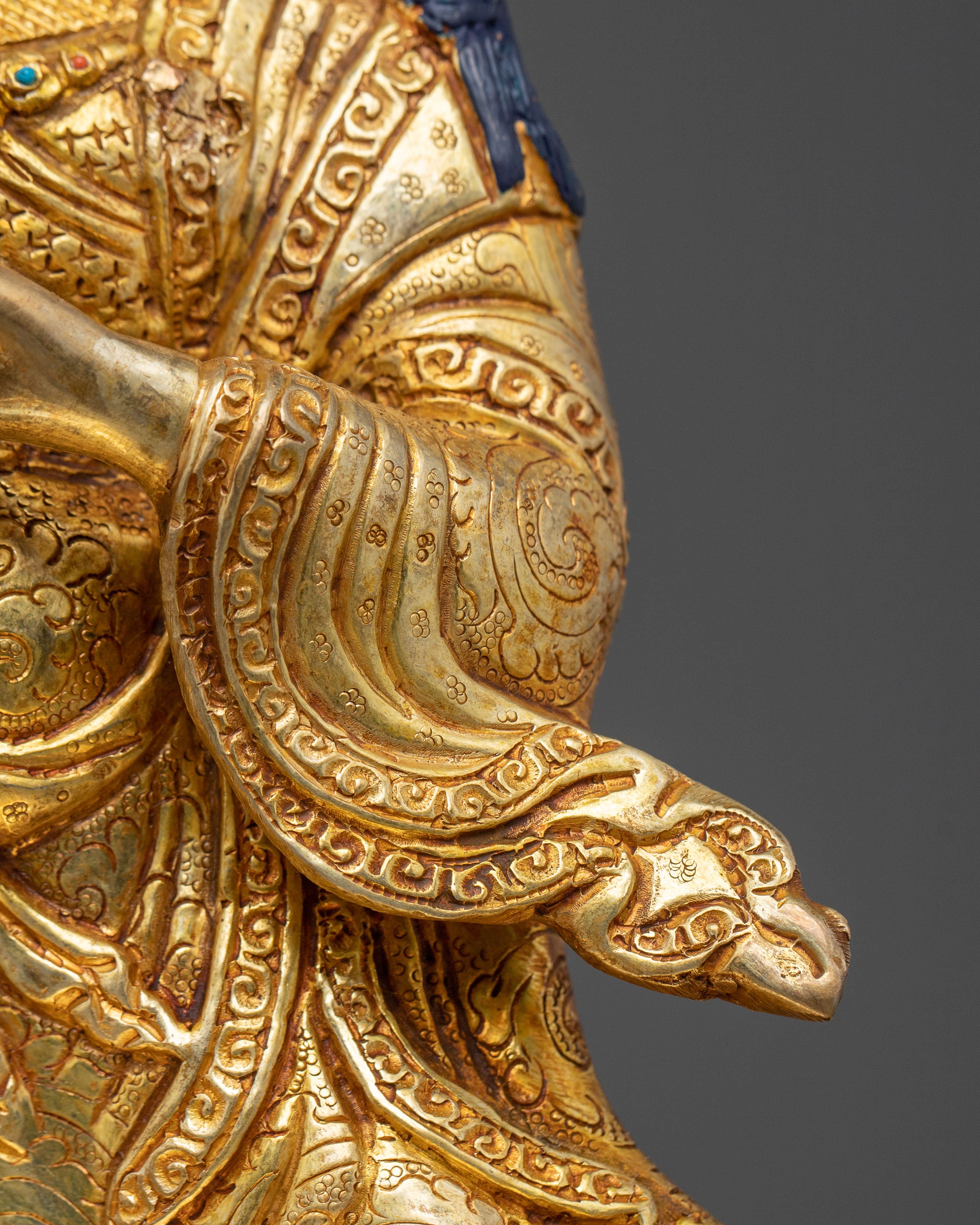 Dancing Guru Rinpoche Spiritual Sculpture | Handmade Tibetan Artwork