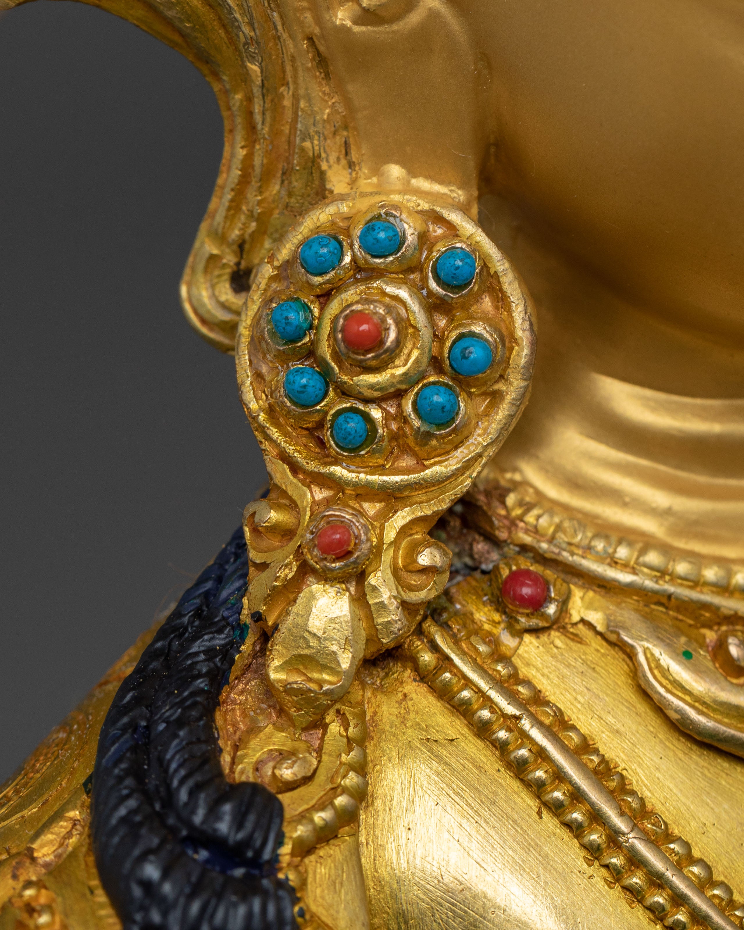 Manjushri Sword of Wisdom Handmade Sculpture | 24K Gold Gilded