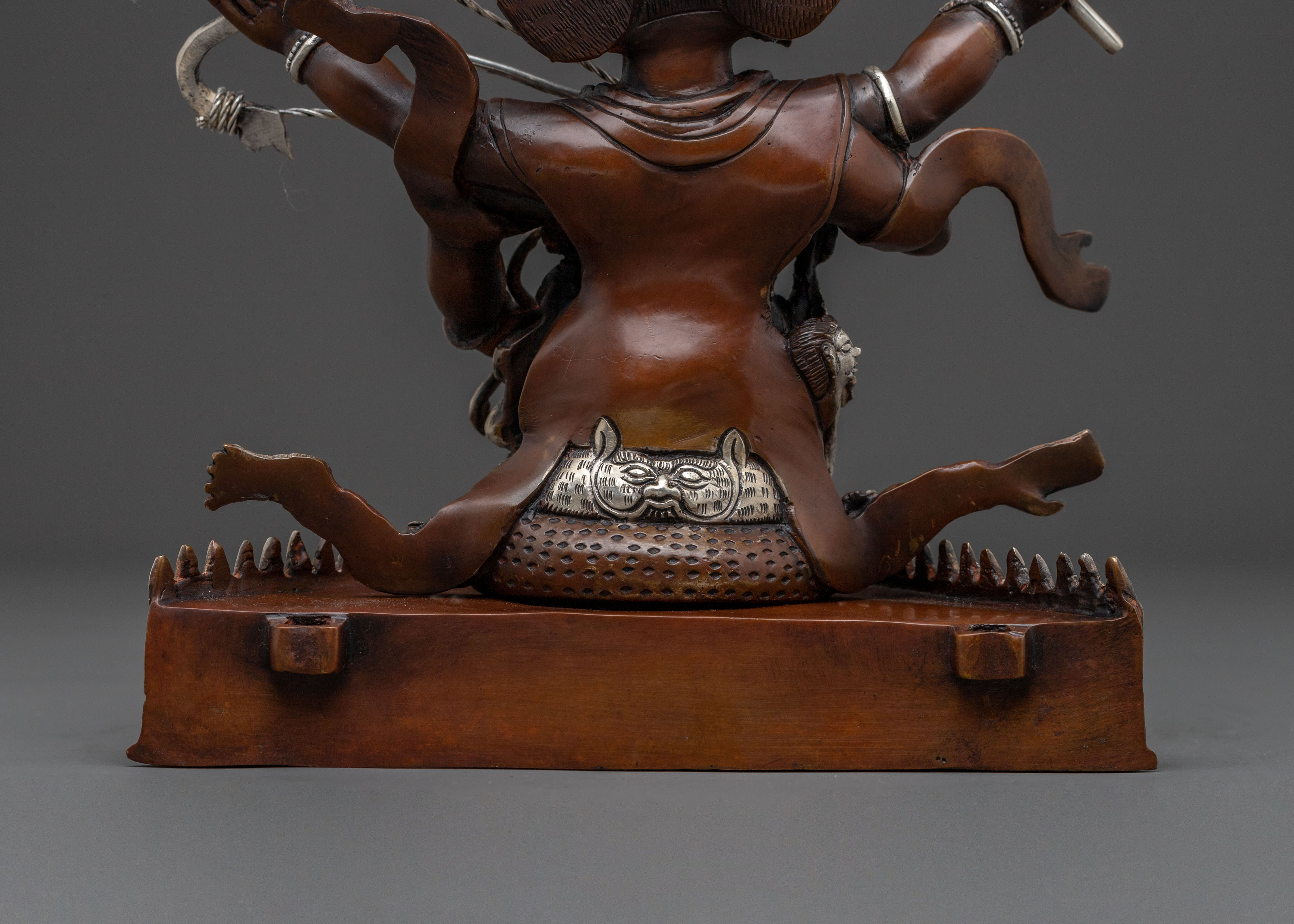 Tibetan Rahula Copper Statue – Oxidized Art