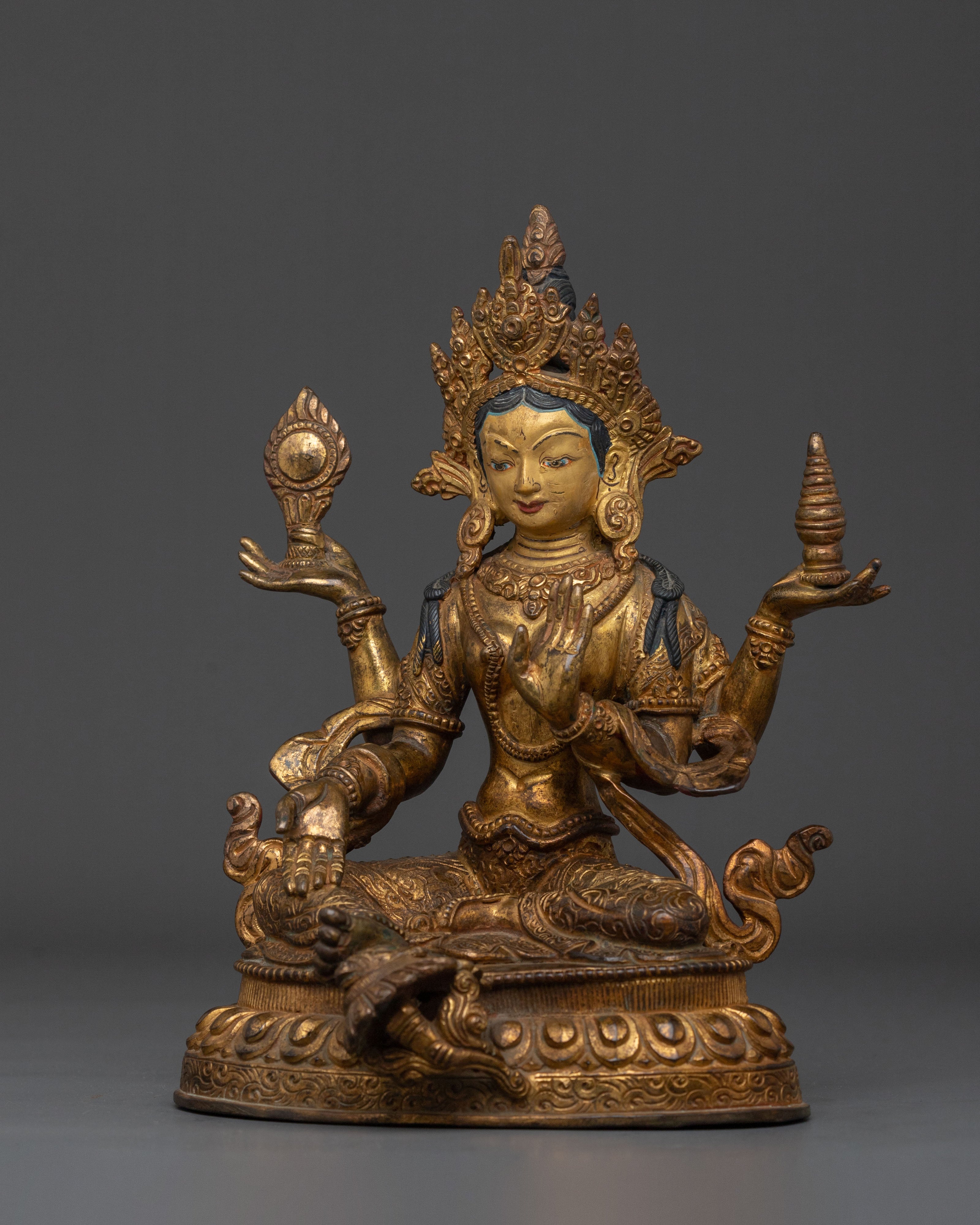 Hindu Devi Laxmi Sacred Sculpture: Sacred Home Decor