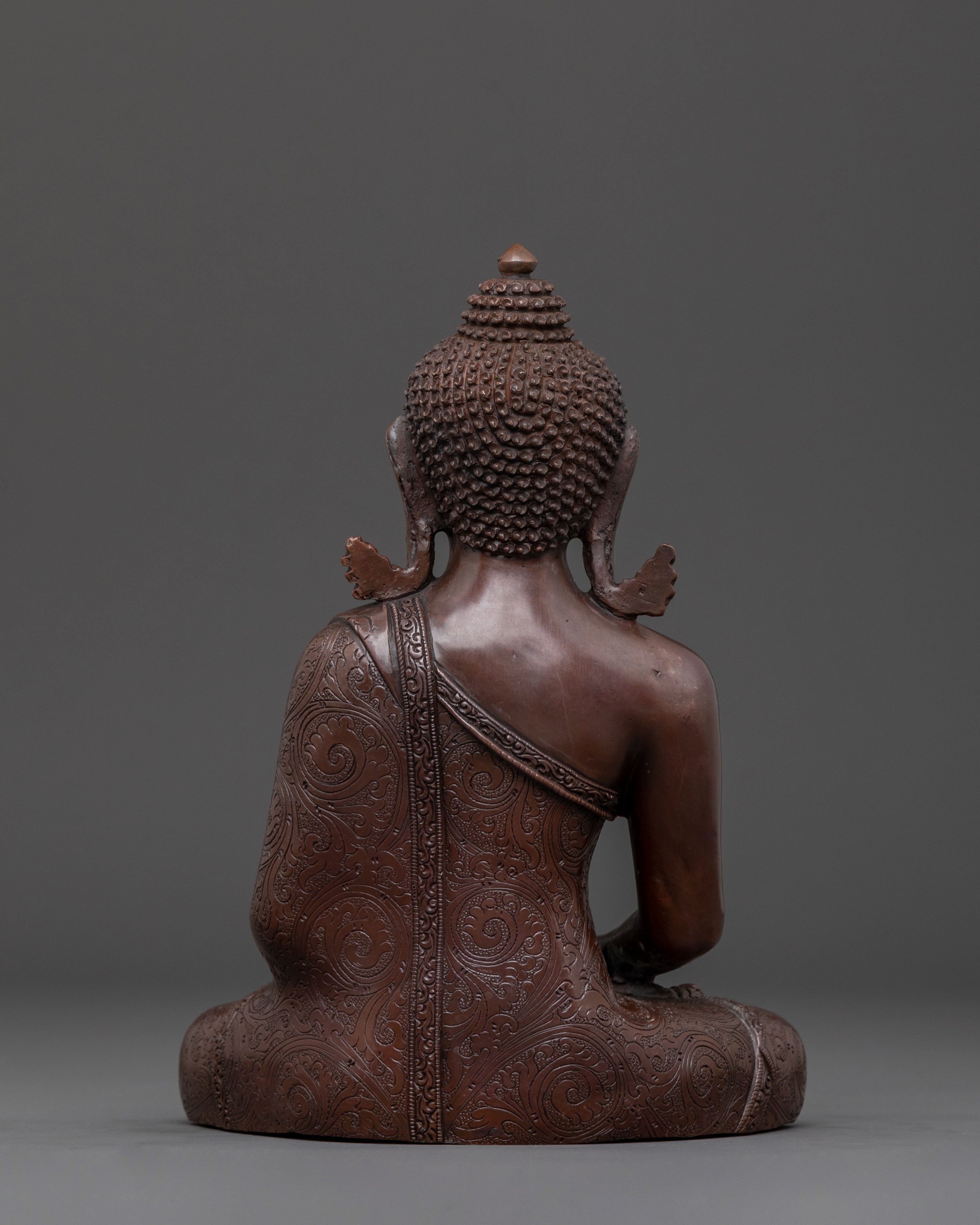 Sacred Amitabha Buddha Pure Land Statue – Oxidized Copper Artistry
