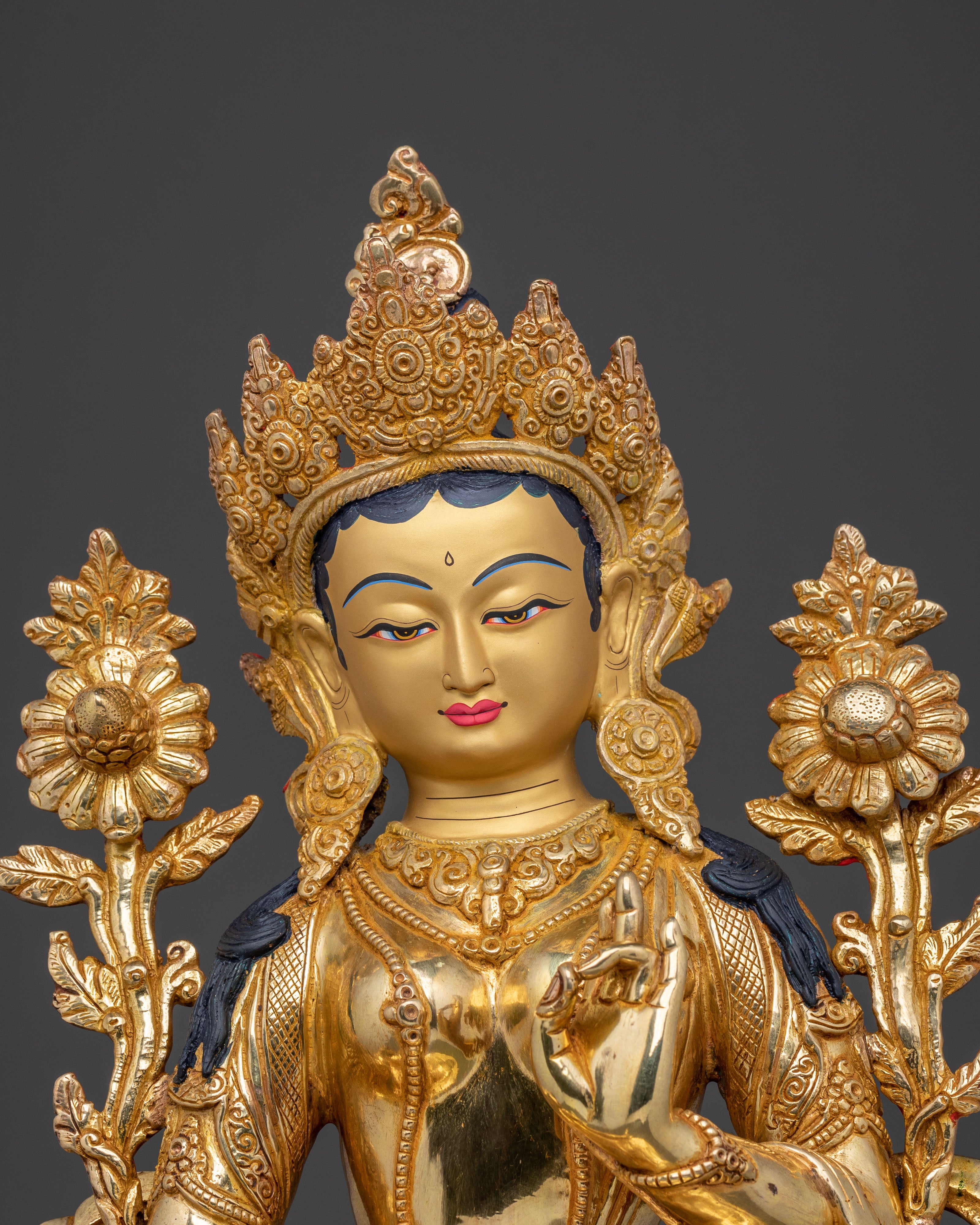 Buddhist Goddess Green Tara Spiritual Statue | Meditation and Protection Shrine