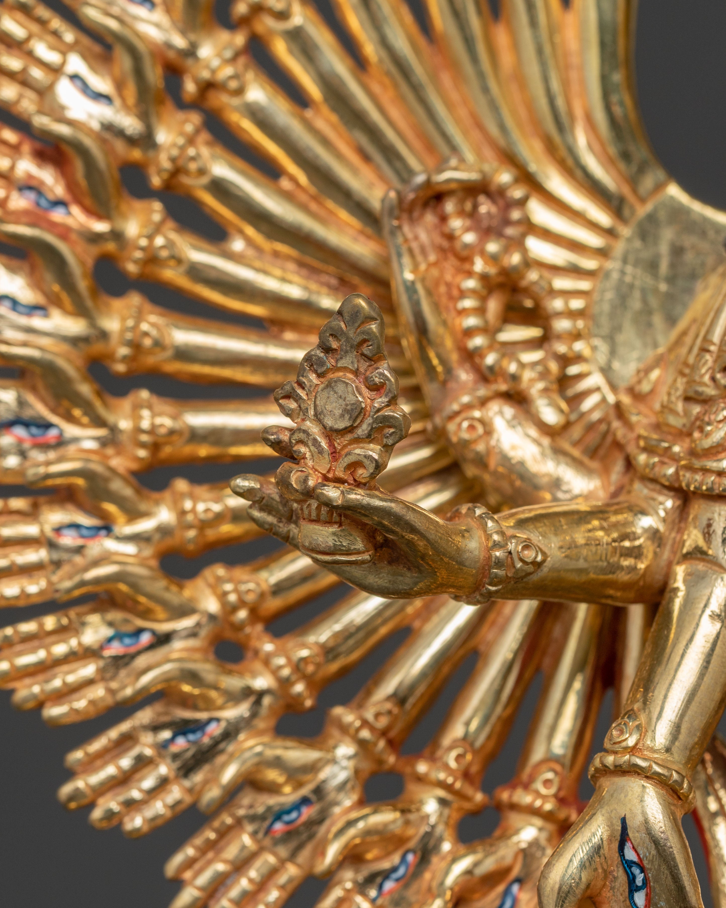 24k Gold Glided 1000-Armed Chenrezig Statue