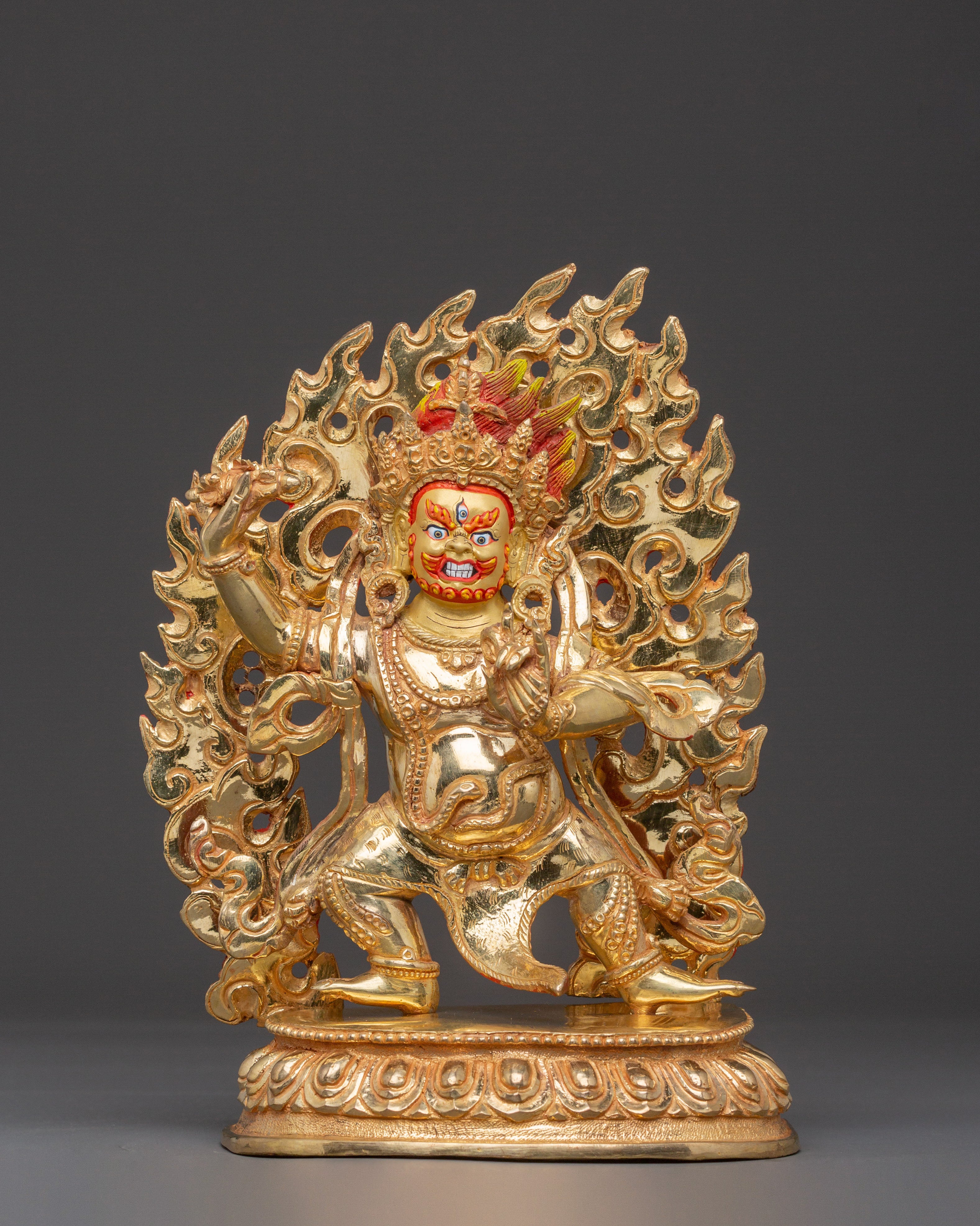 Vajrapani Wrathful Power Statue – Handcrafted Copper Art