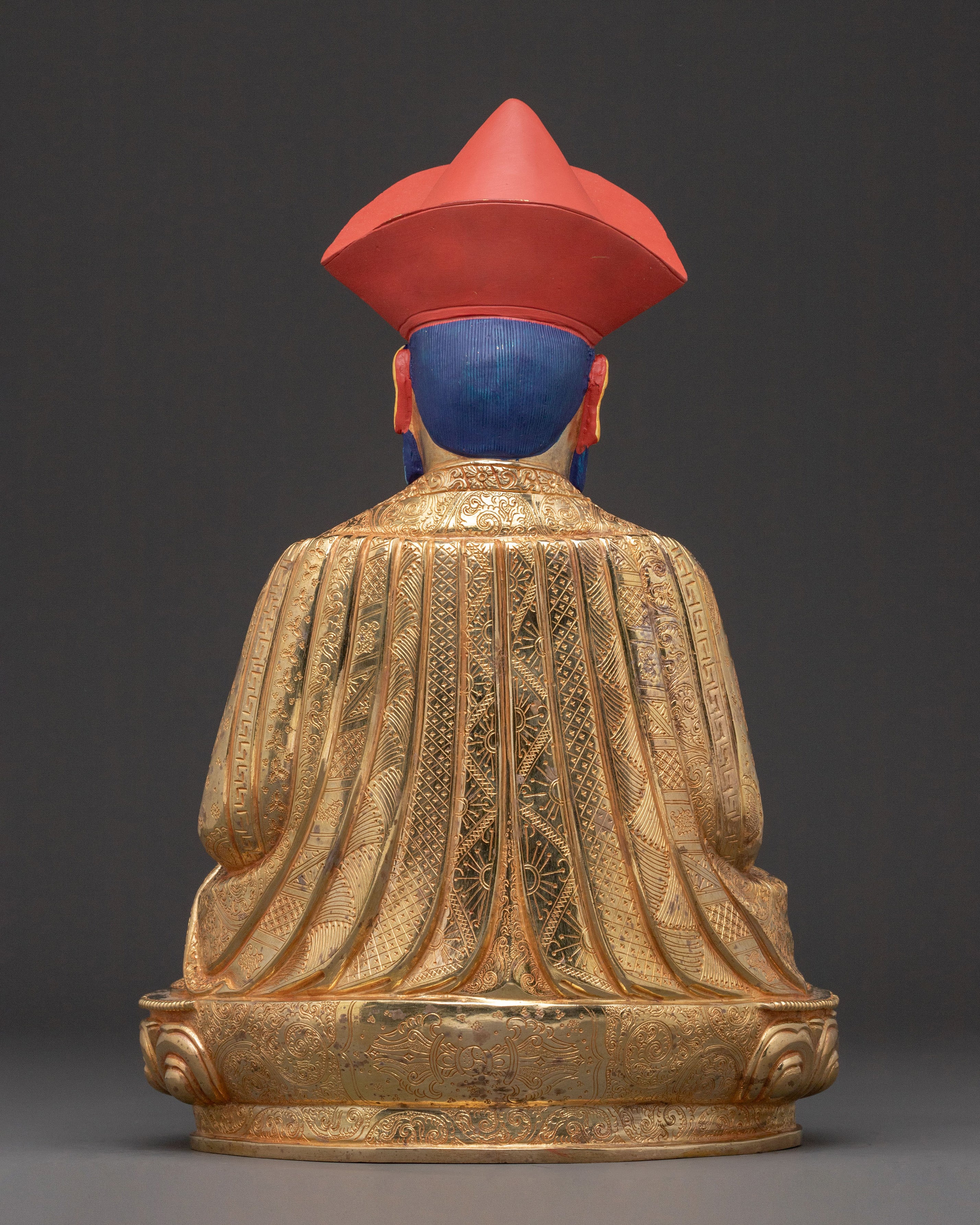 Guru Shapdum 24K Gold Gilded Statue: Divine Radiance