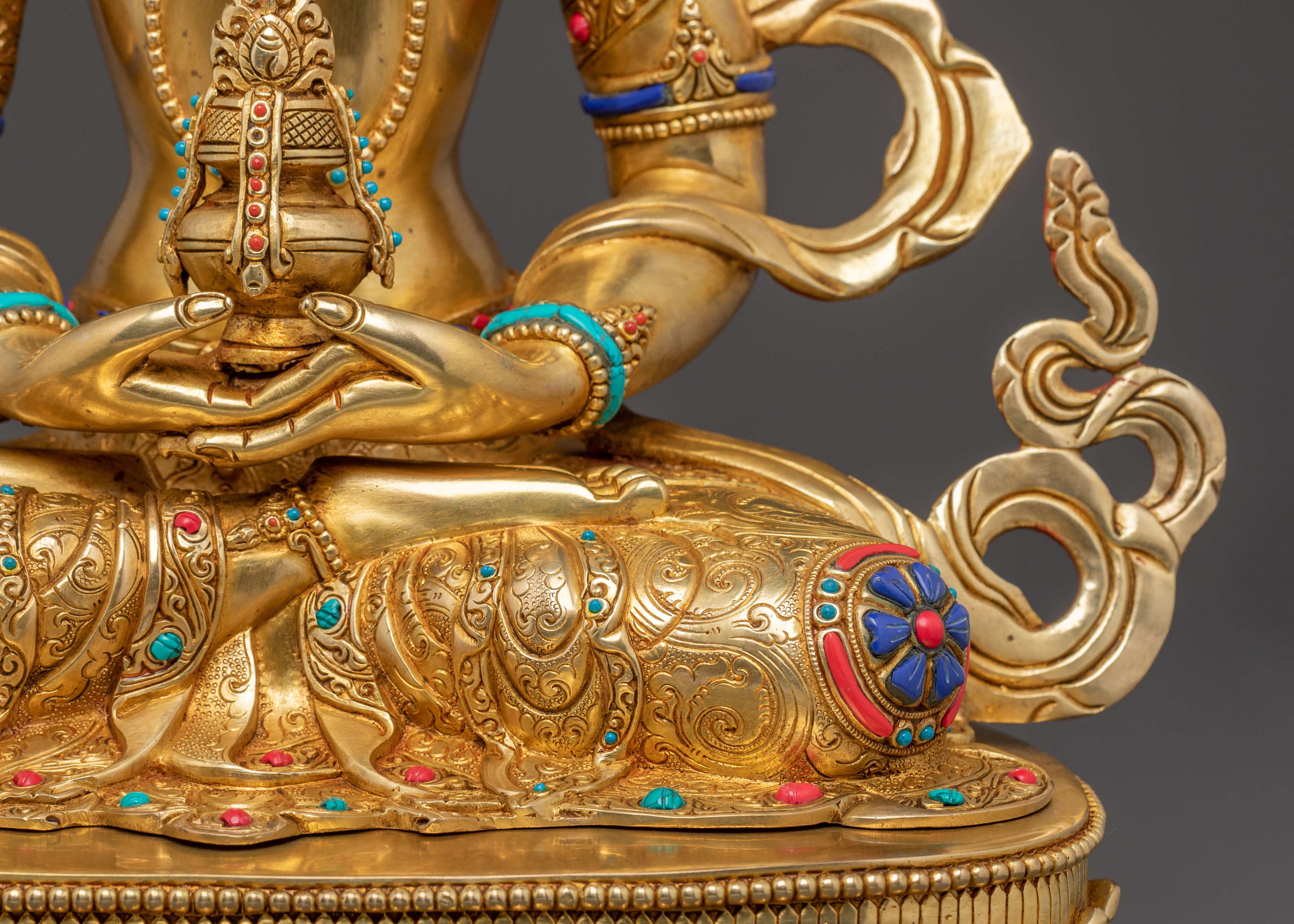 Amitayus Buddha 24K Gold Gilded Copper Statue: A Premium Masterpiece
