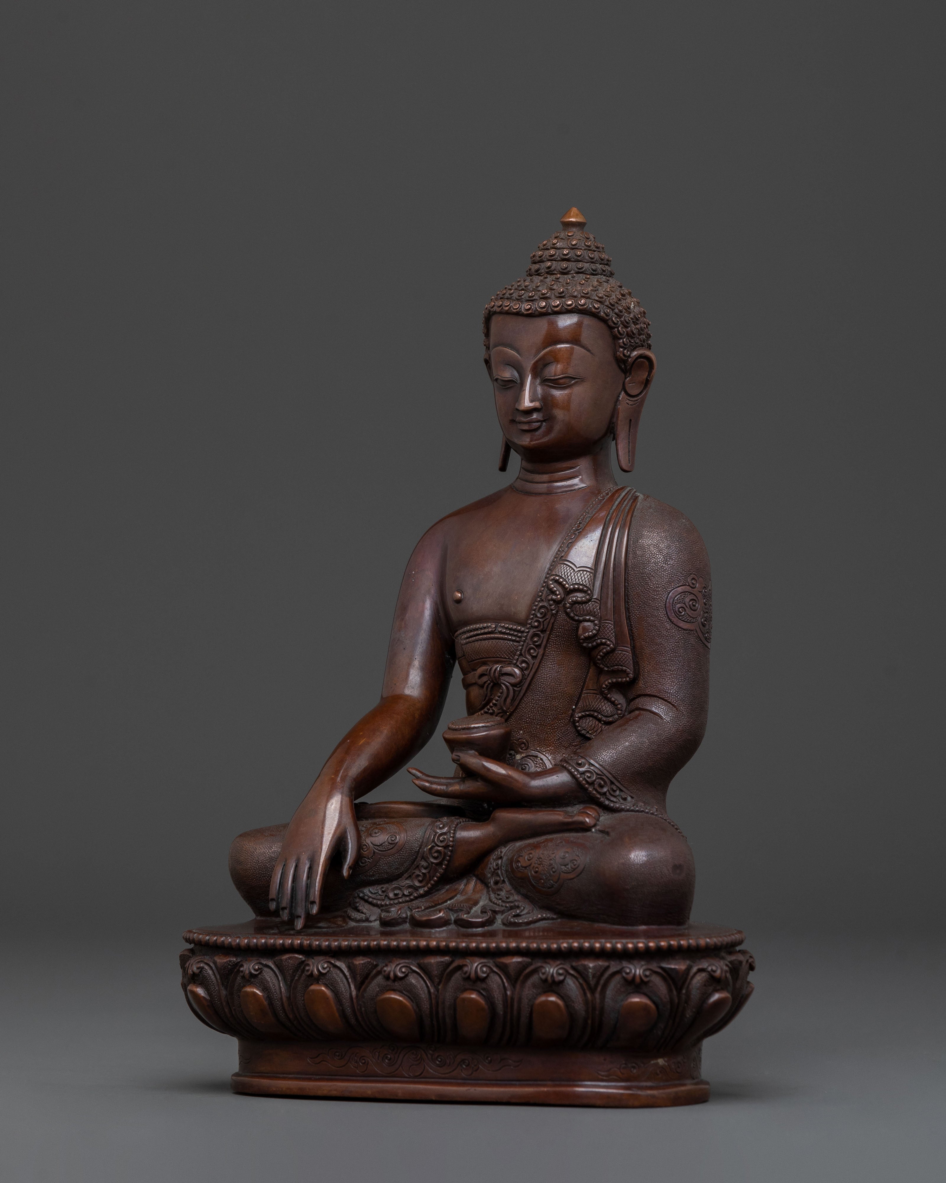 Traditional Buddha Shakyamuni Statue | Tibetan Enlightened Buddha Sculpture