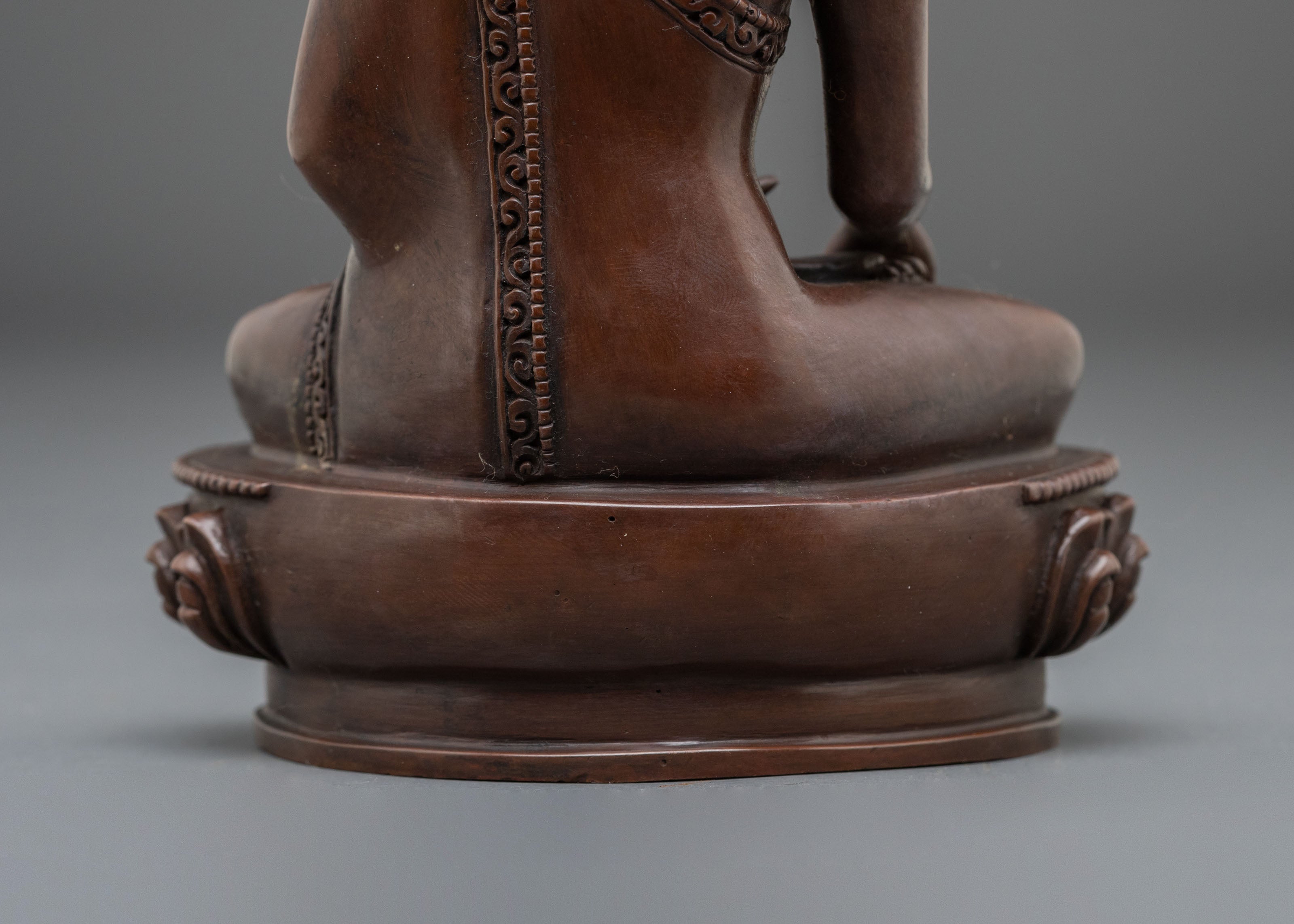 Sage Shakyamuni Buddha Sculpture | Oxidized Copper Figurine