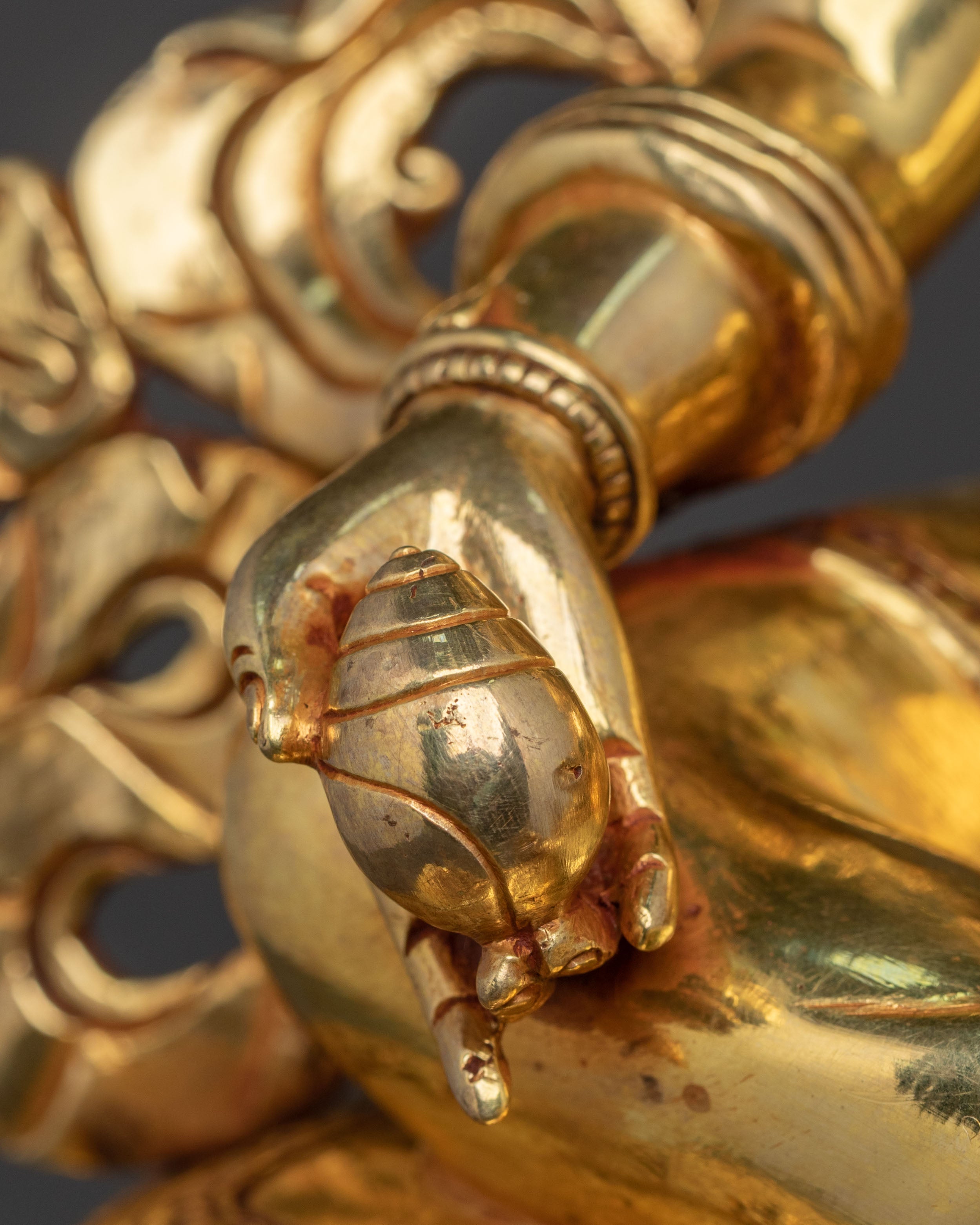 Dzambhala Ritual Statue on Throne | Wealth God