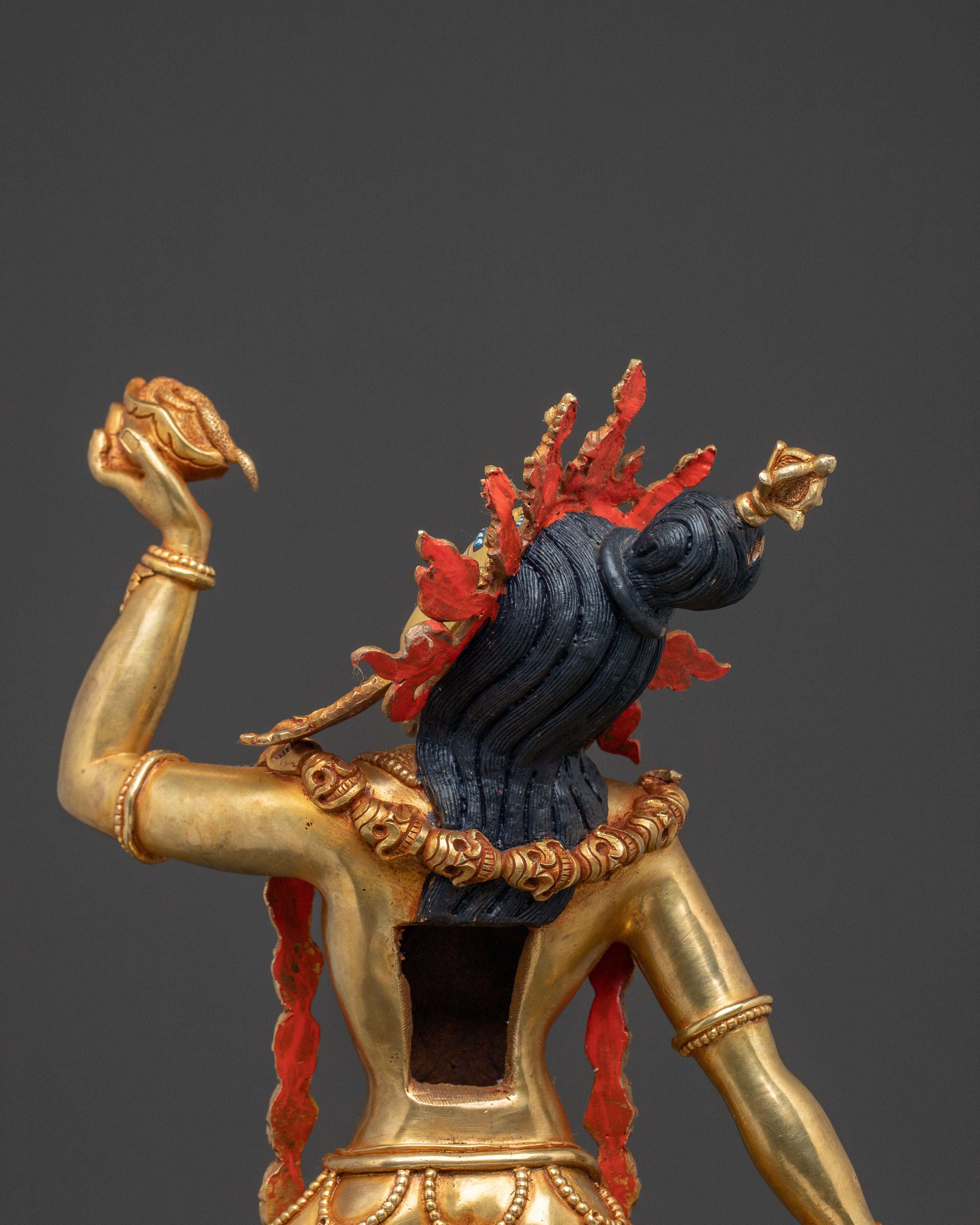 Sacred Vajrayogini Golden Statue – Radiant Himalayan Copper