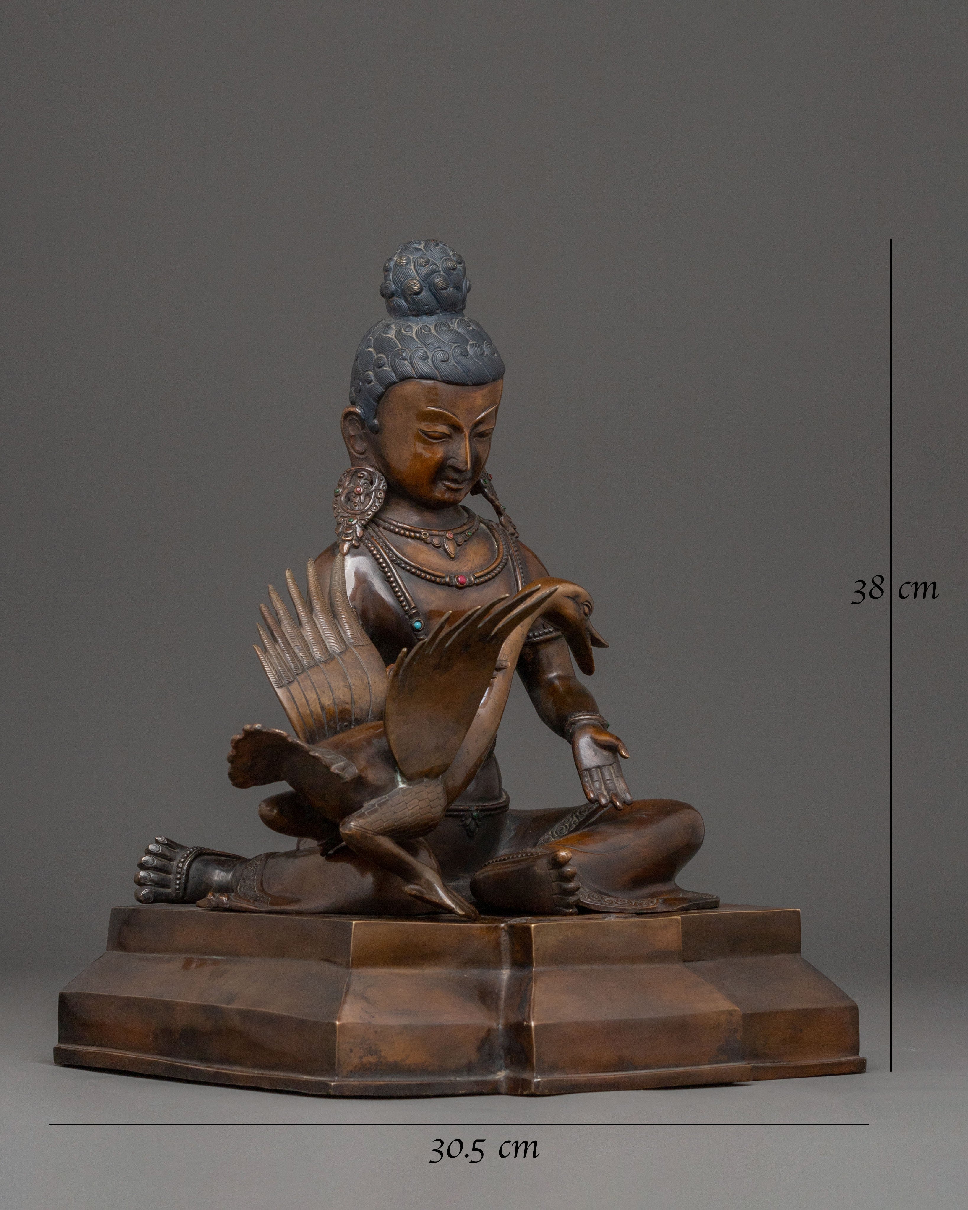 Siddhartha Gautama Oxidized Copper Statue