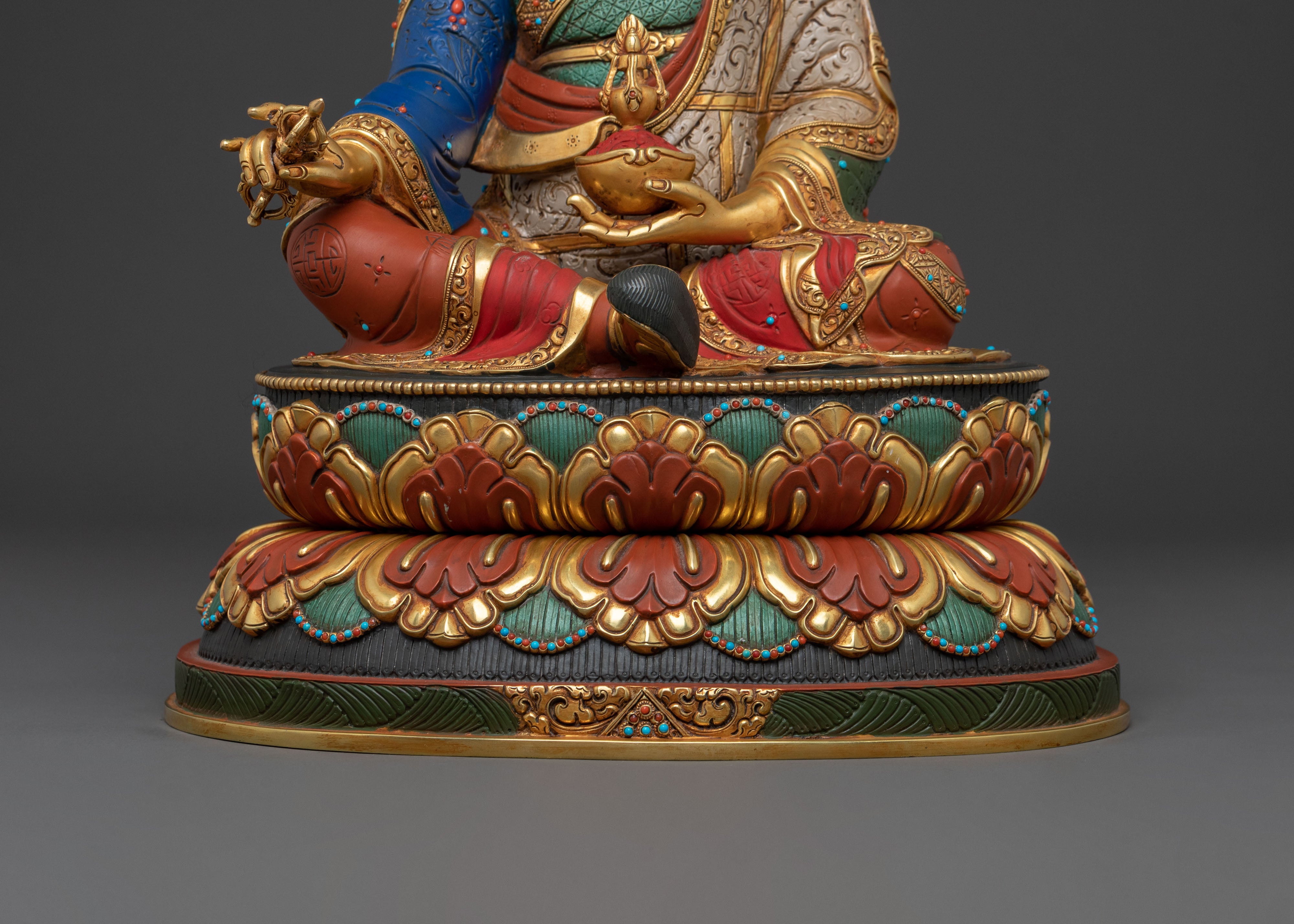 Guru Rinpoche Dharma Statue: Nepalese Artistry