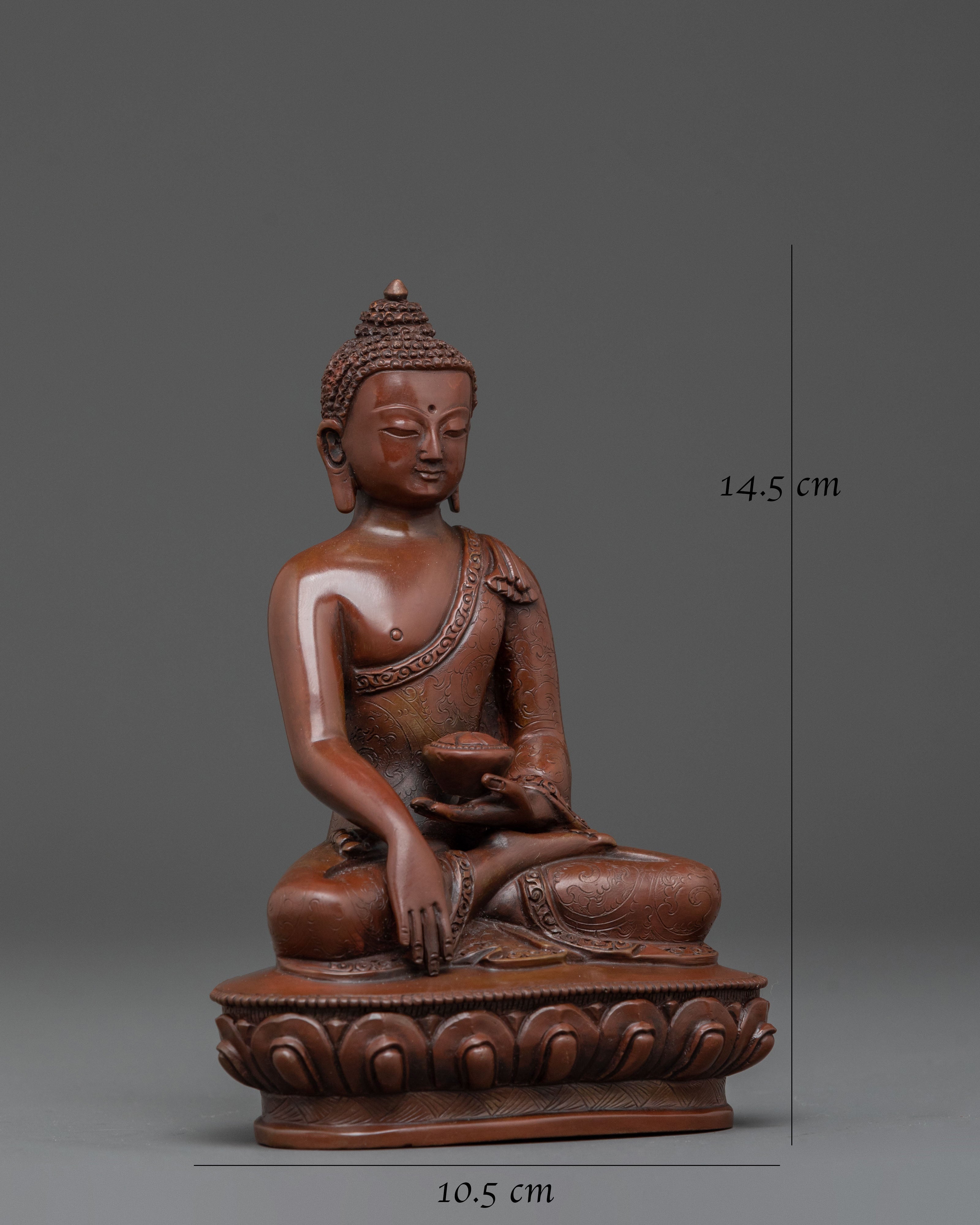 Shakyamuni Buddha Statue | Oxidized Copper Serenity