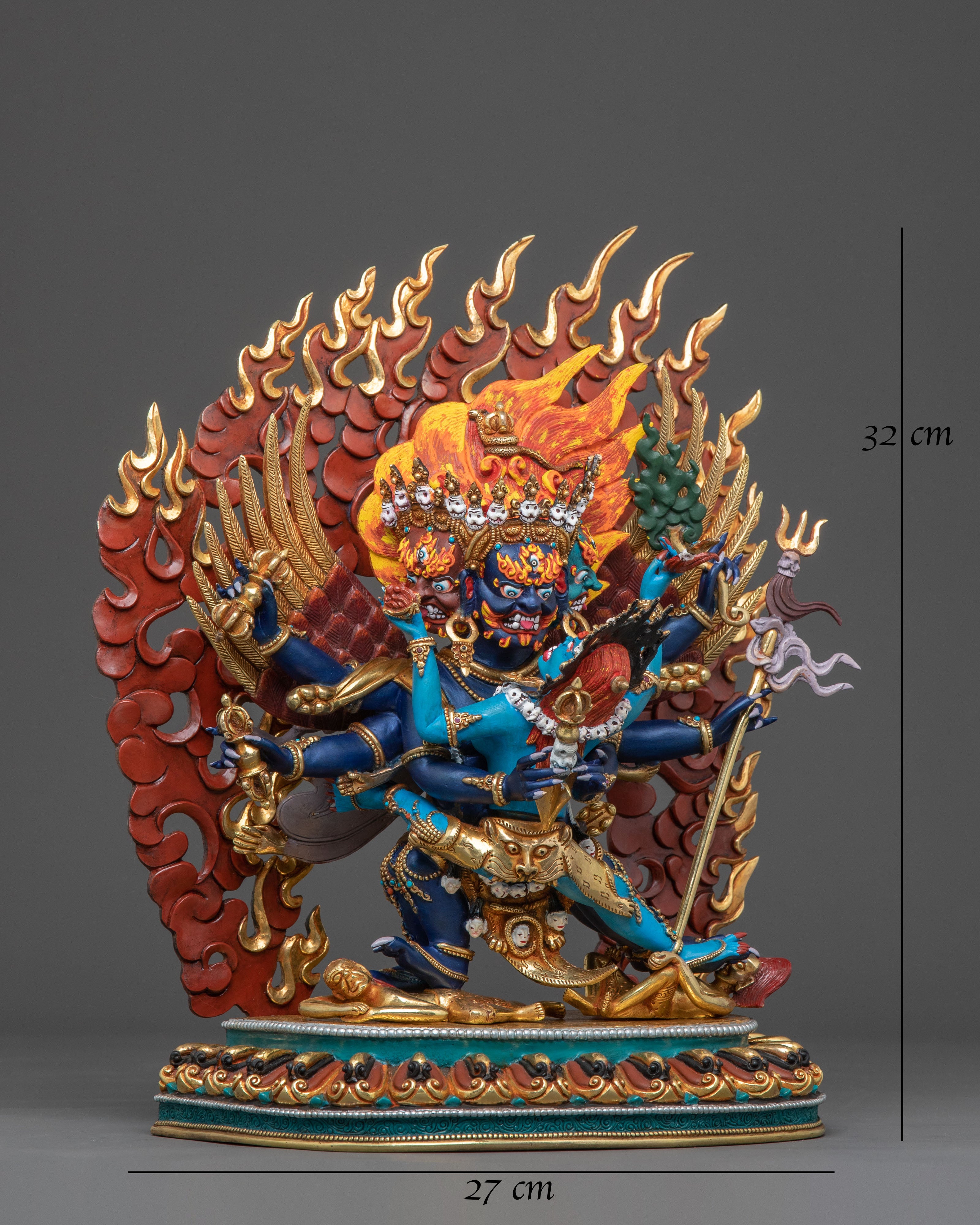 Vajrakilaya Wrathful Deity Sculpture | Buddhist Altar Decor