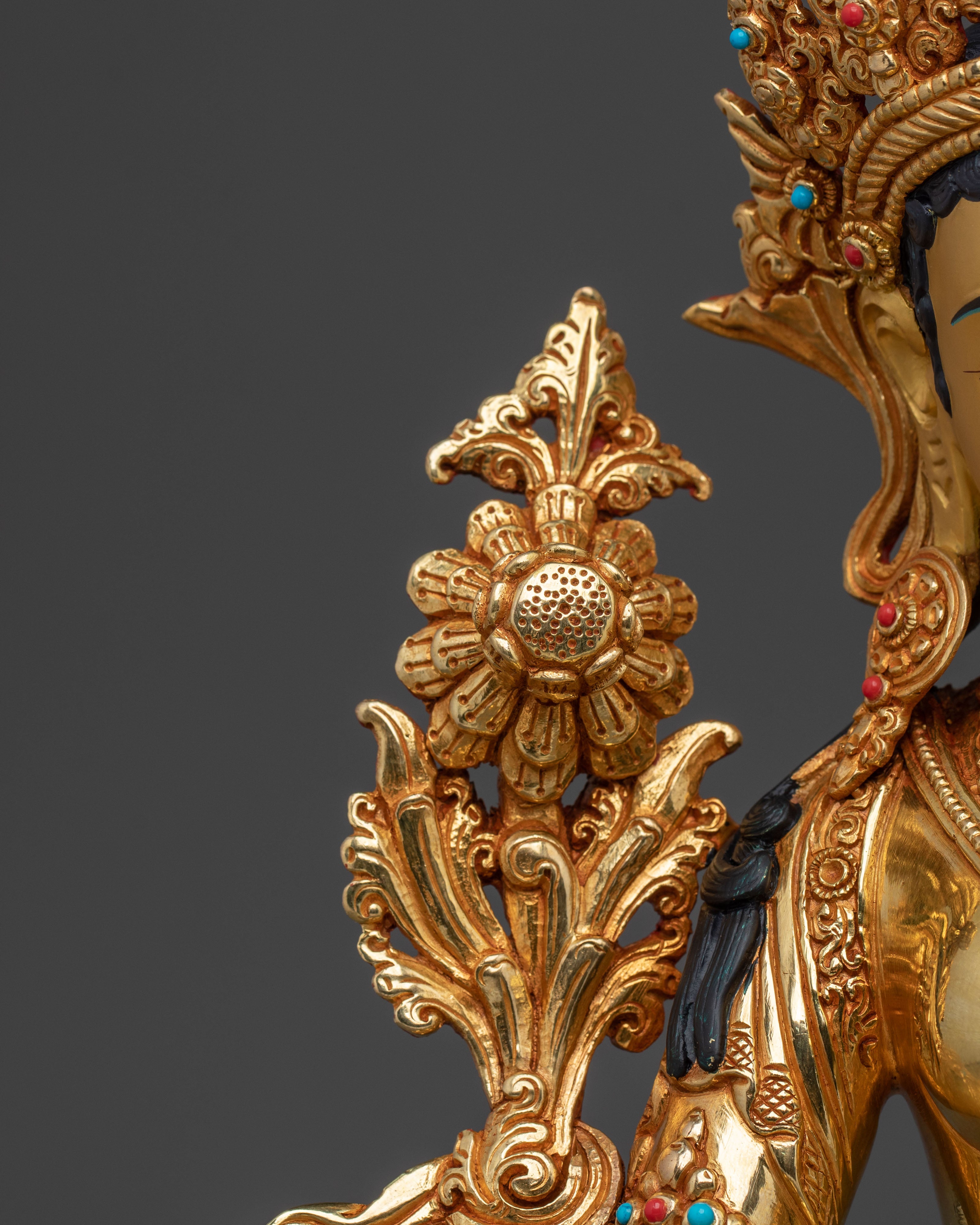 Sacred Long Life Deity White Tara Statue | Tibetan Artwork