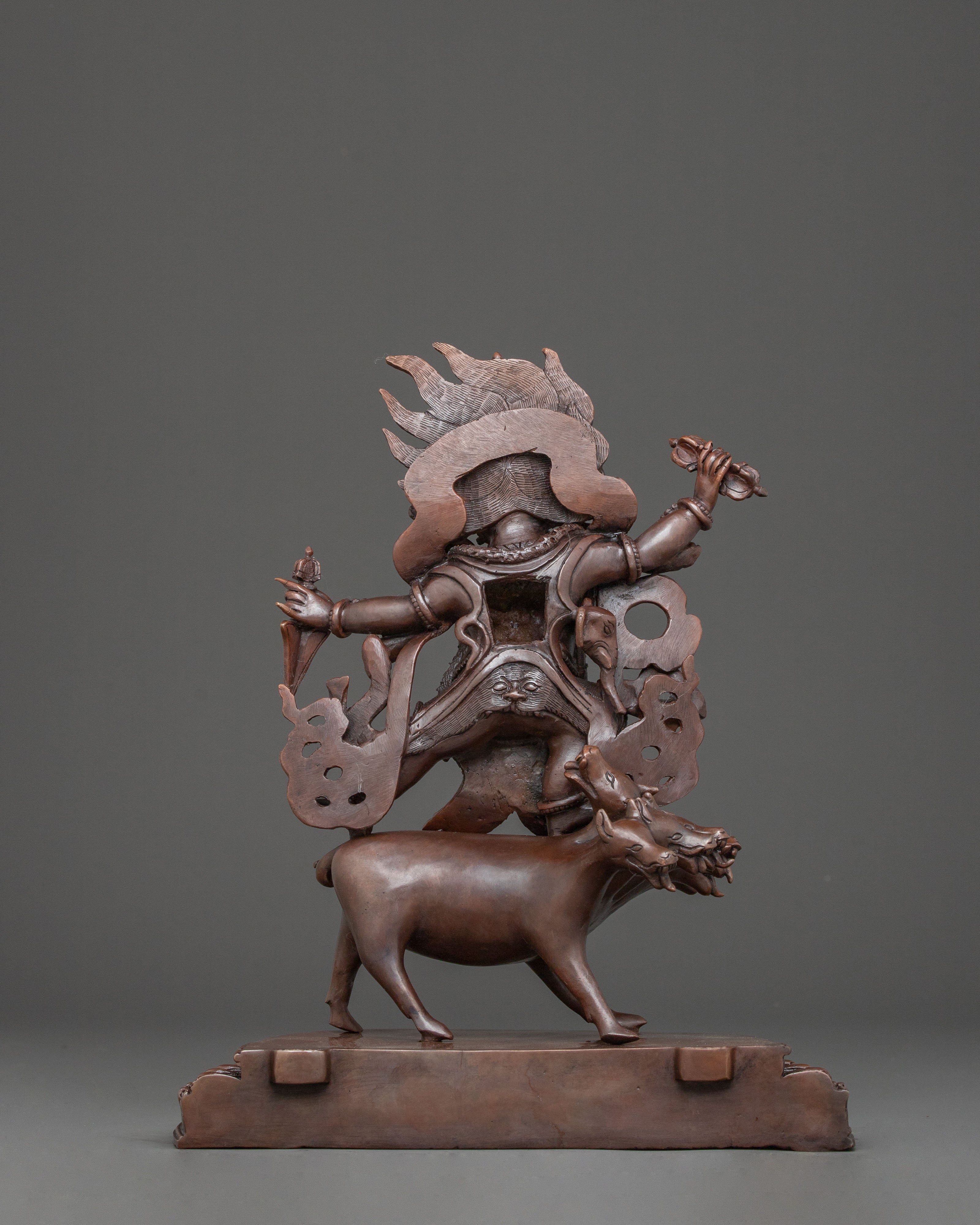 Dorje Gotrab Oxidized Copper Statue | Spiritual Protector