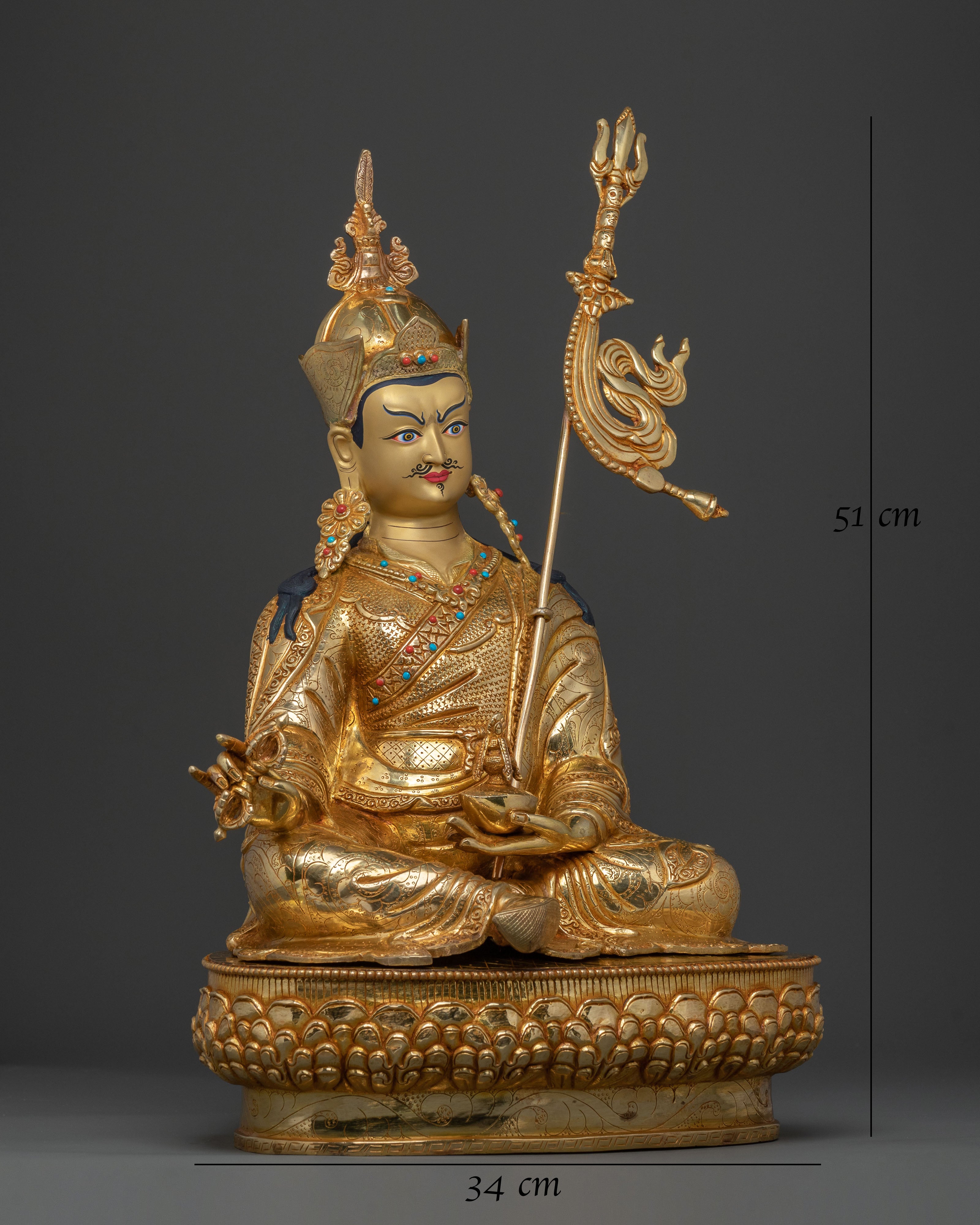 Guru Rinpoche Statue: Lotus Born Master Sculpture