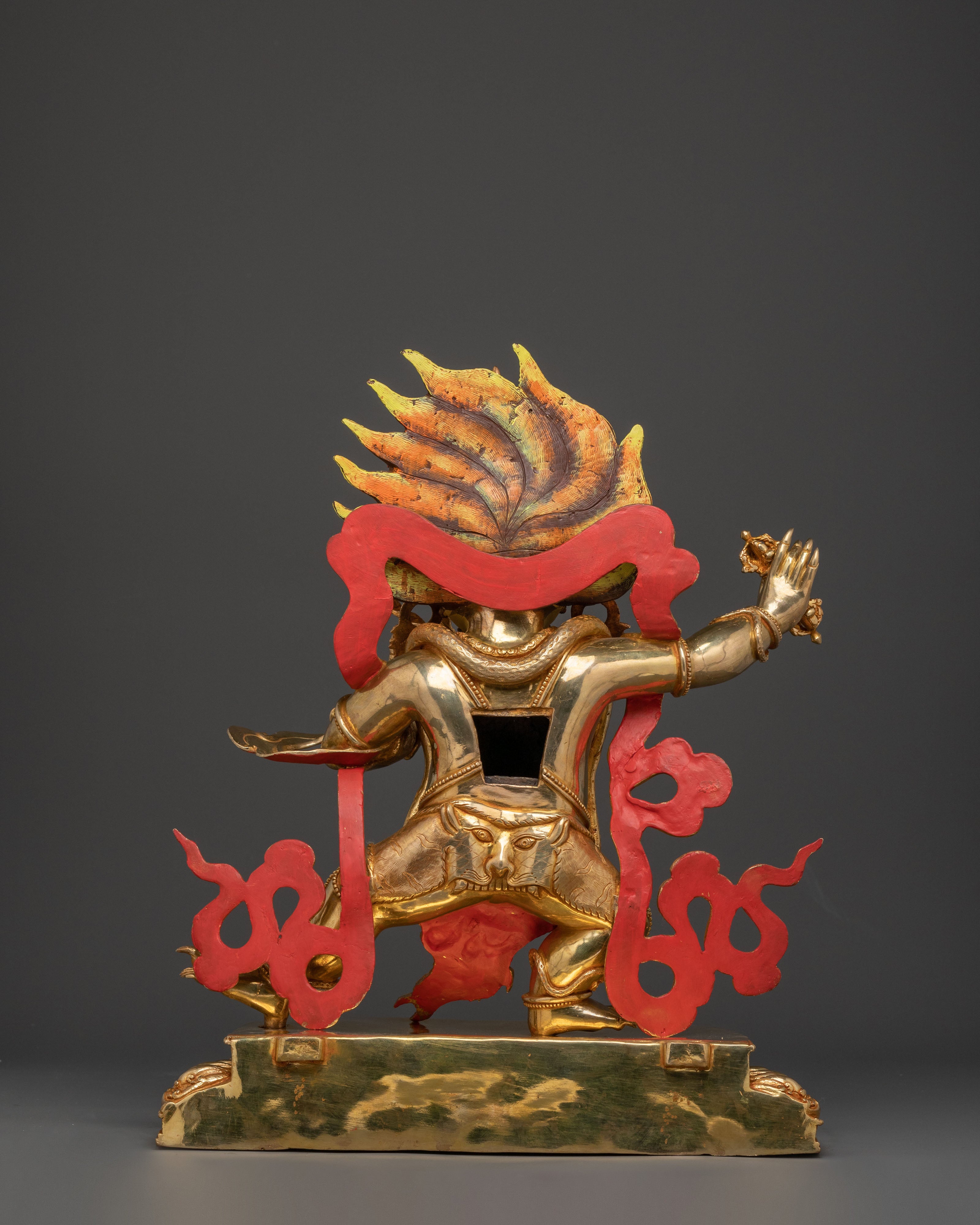 Vajrapani: Electrifying 24K Gold Gilded Sculpture