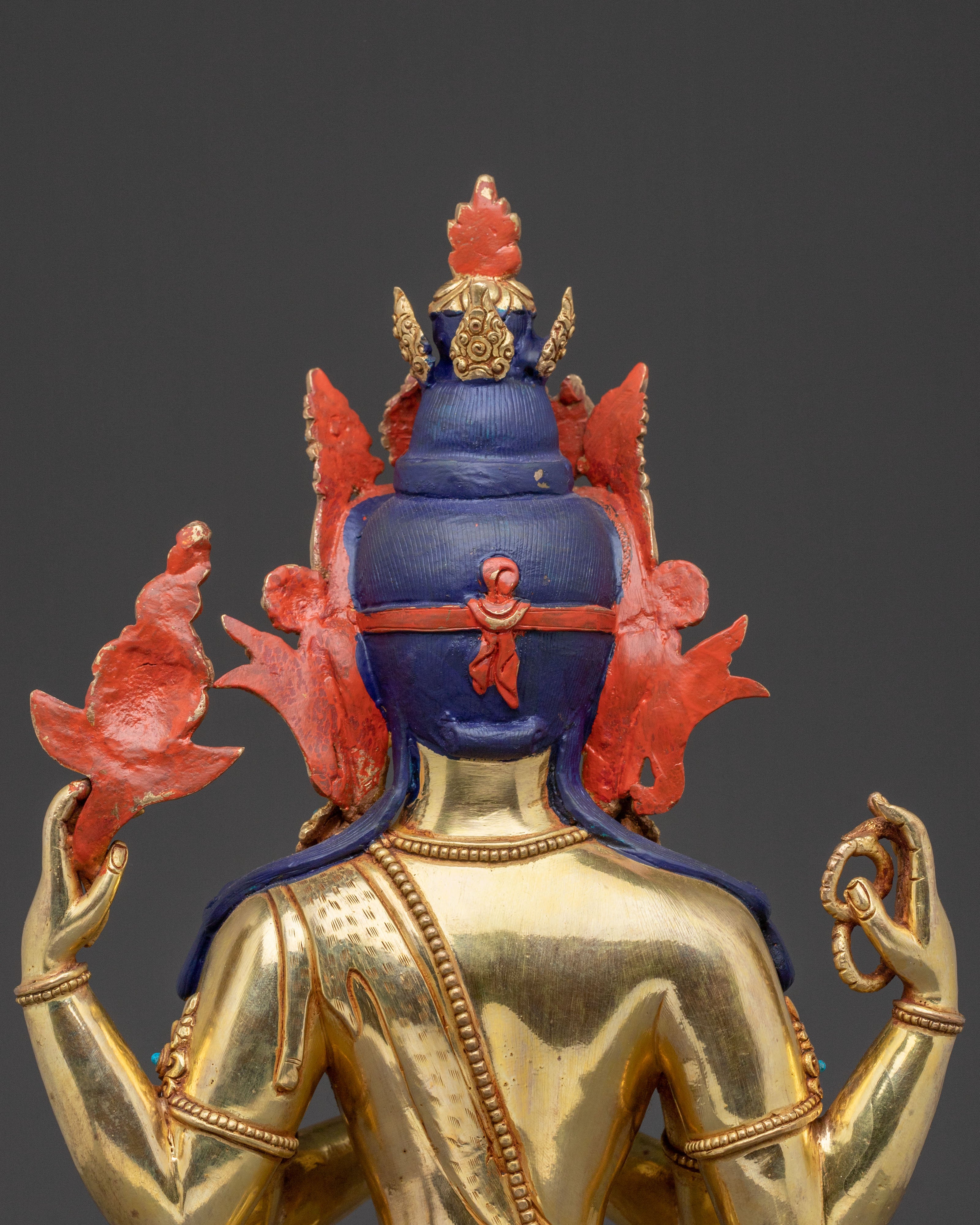Handcrafted Divine Chenrezig Sculpture | Tibetan Sacred Sculpture