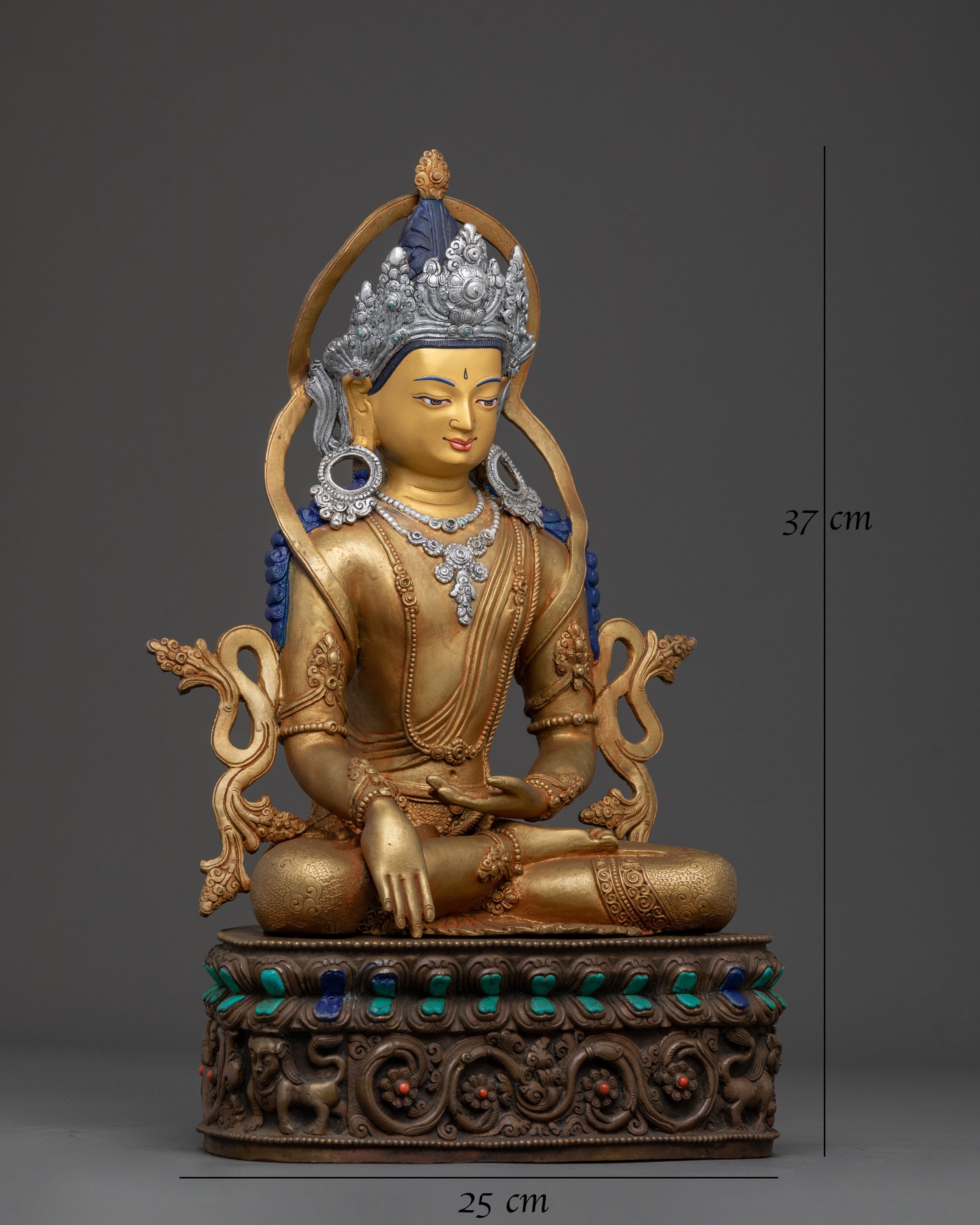 Crown Shakyamuni Statue | Sacred Altar Decor