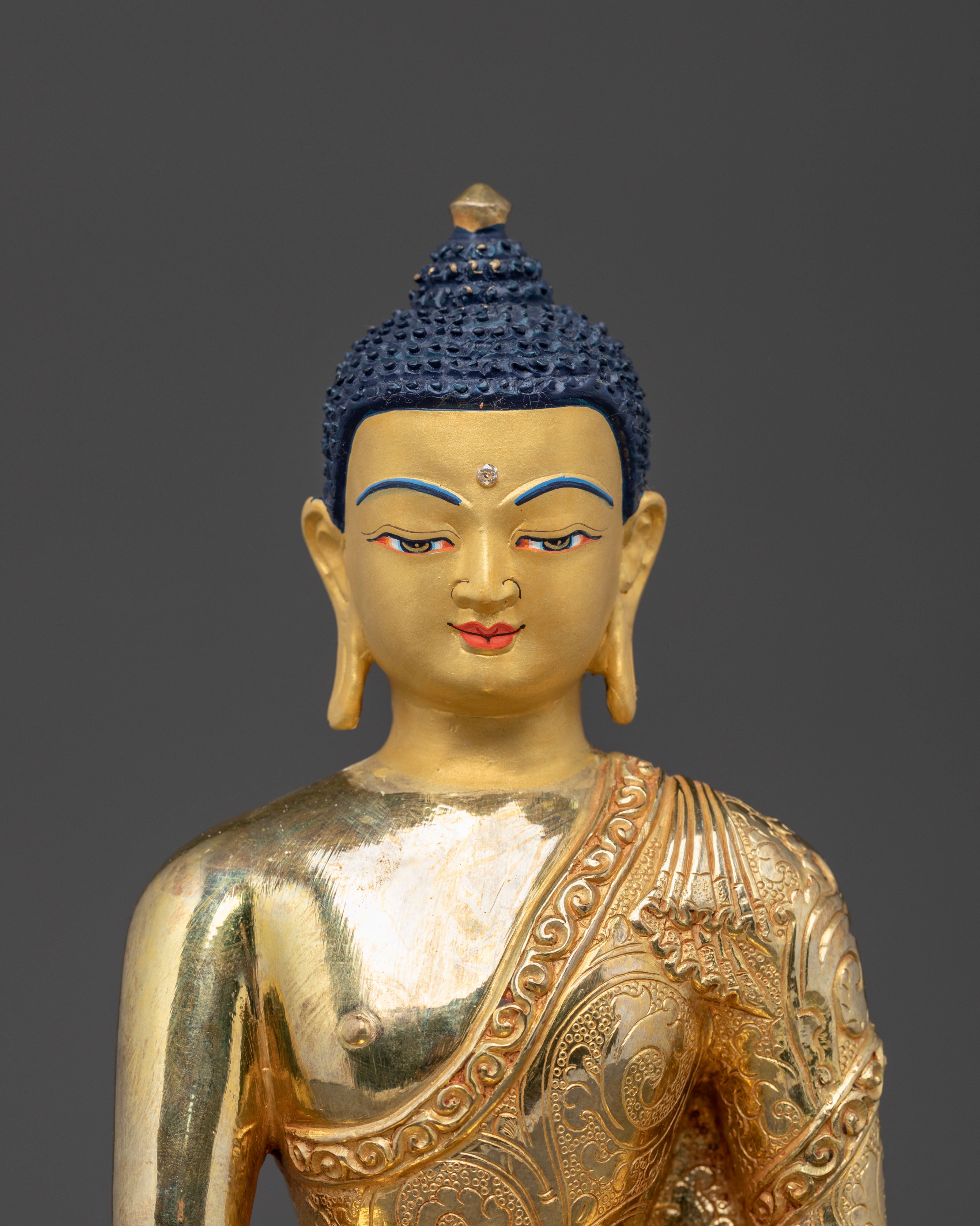 Sacred Shakyamuni Buddha Statue | 24K Gold Gilded