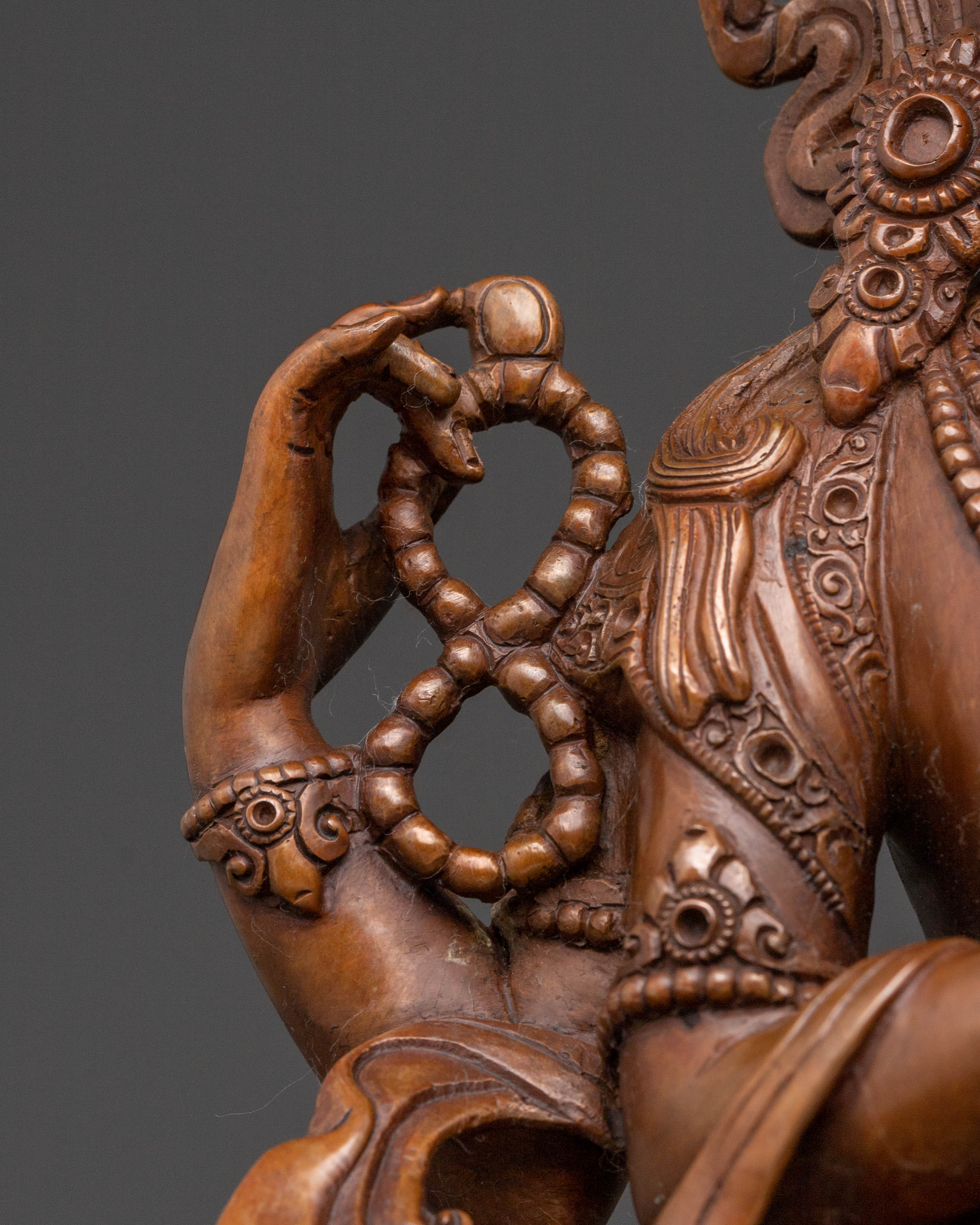 Bodhisattva Chenrezig Statue for Protection – Oxidized Copper Artistry