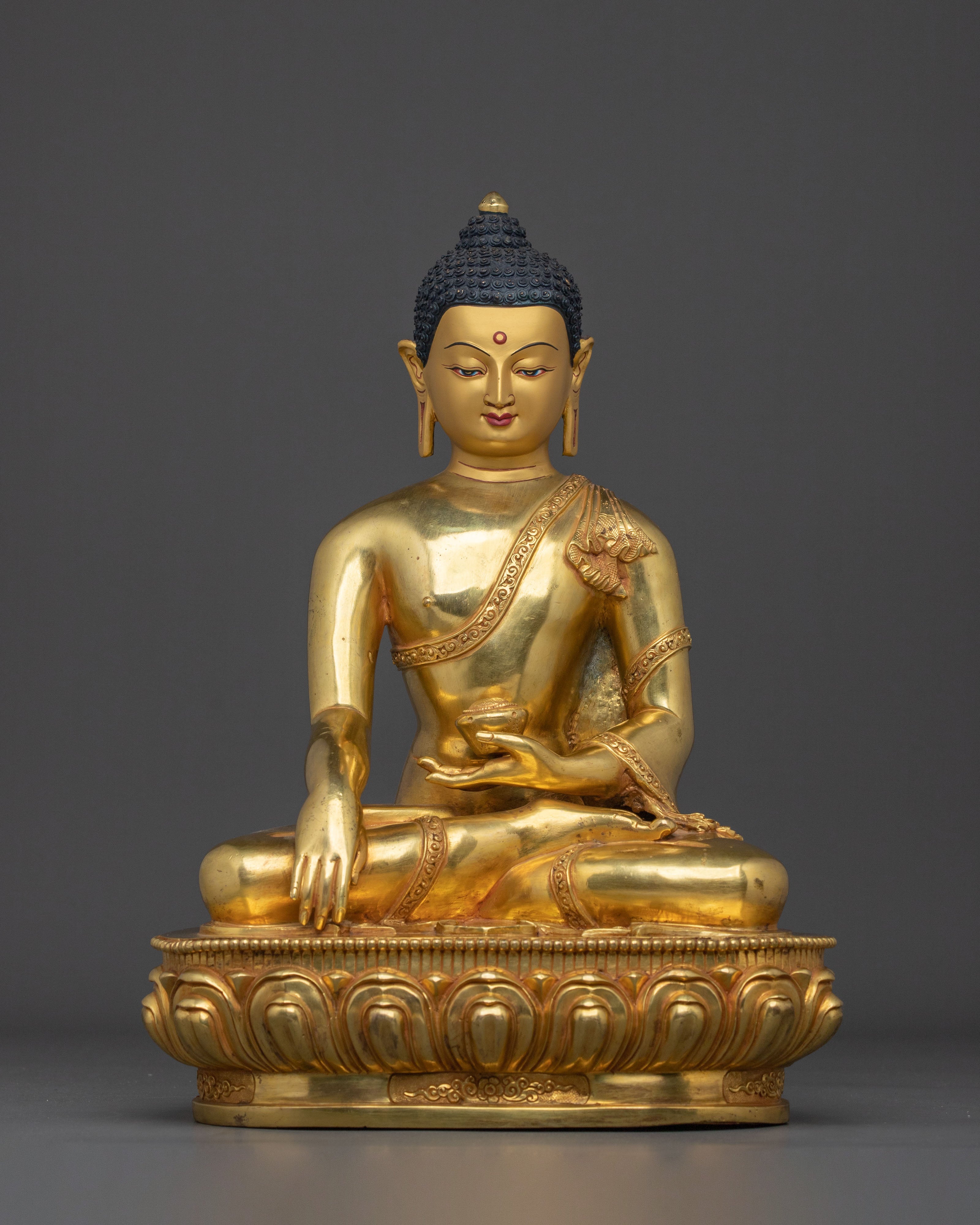 Buddhist Ritual Shakyamuni Buddha Statue | Traditional Altar Decor Statue