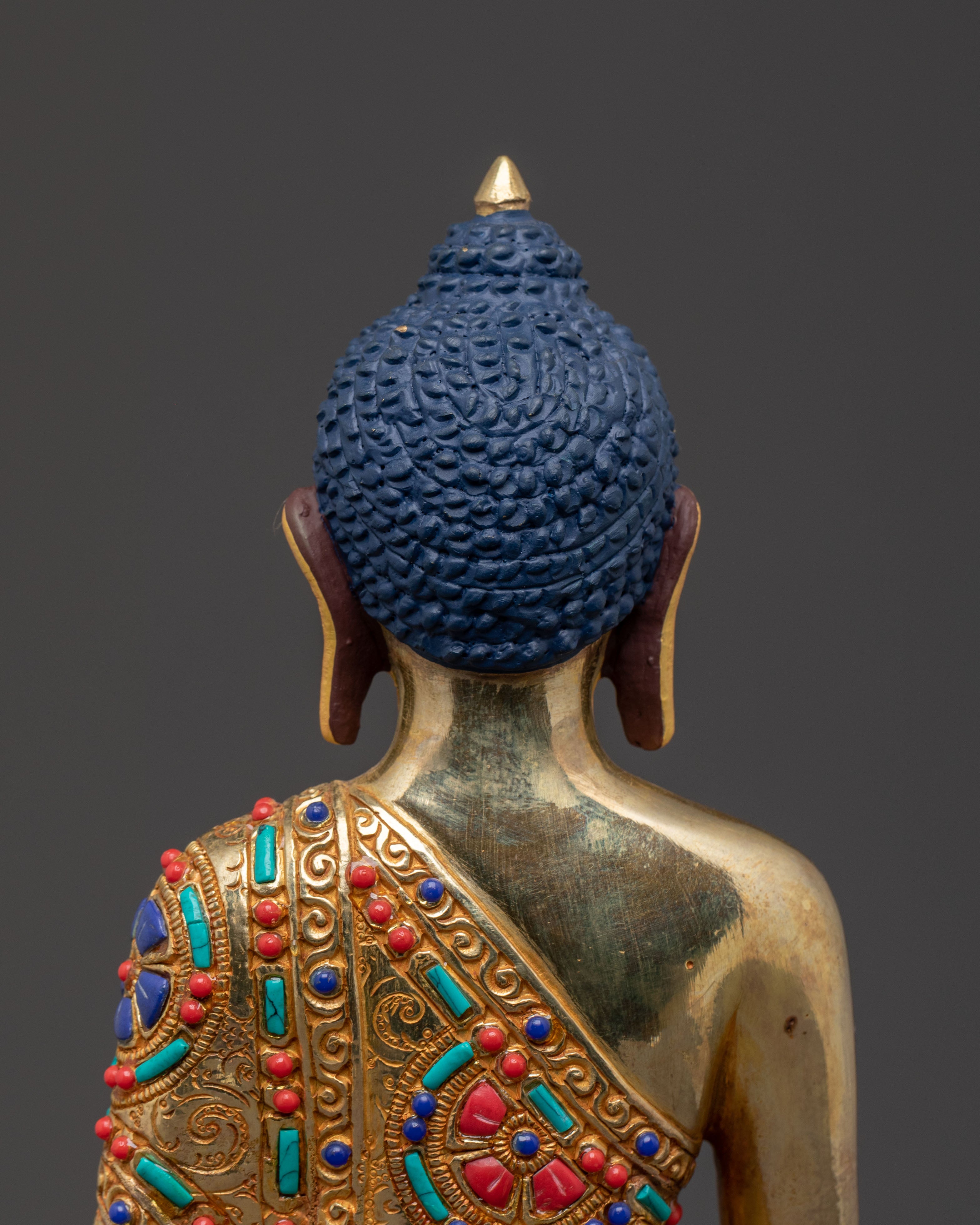 Divine Shakyamuni Buddha Blessing Statue – Handcrafted Serenity