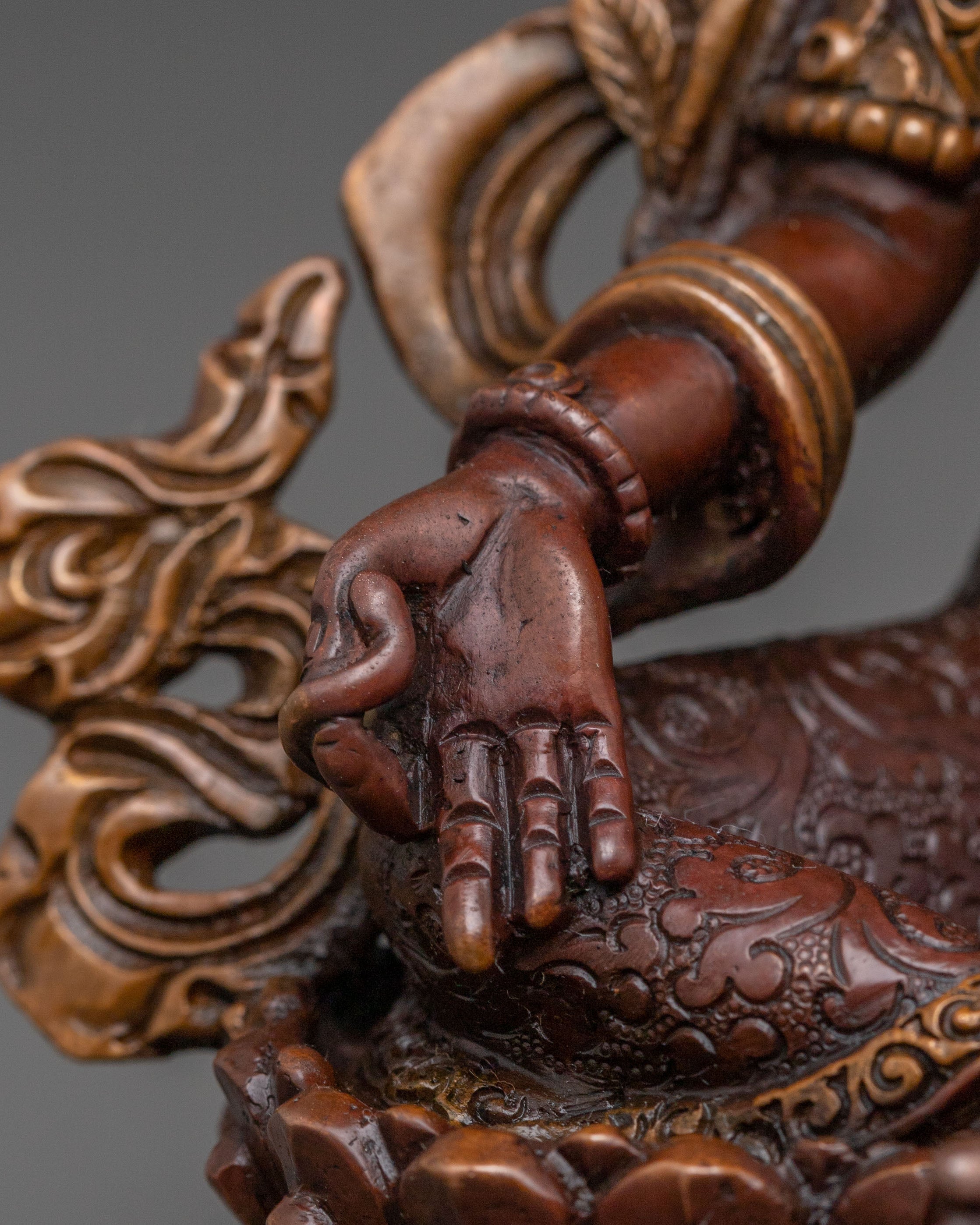 Vajrasattva Sacred Purification Statue | Oxidized Copper Statue