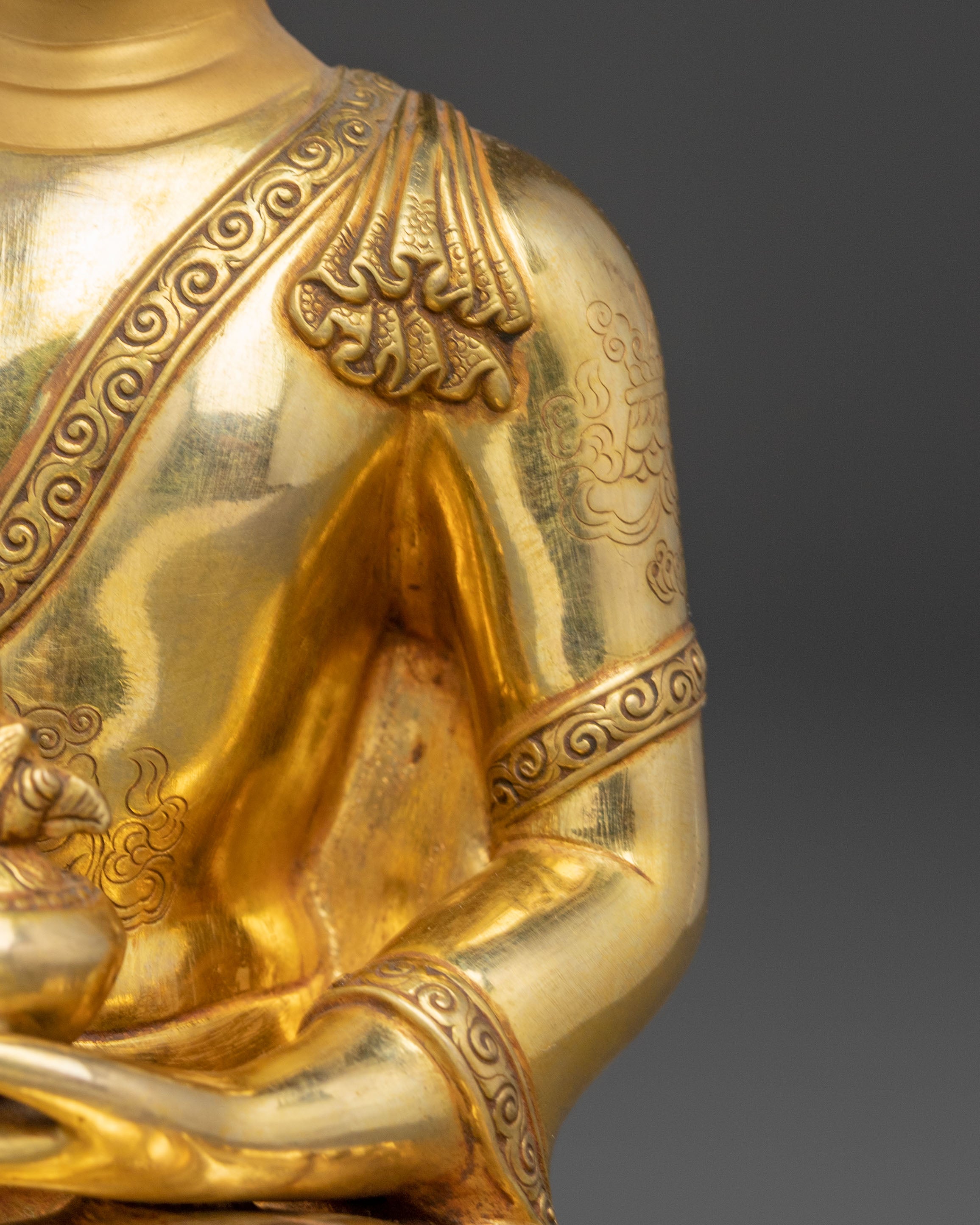 Radiant Statue of Healing Buddha | Medicine Buddha Artwork