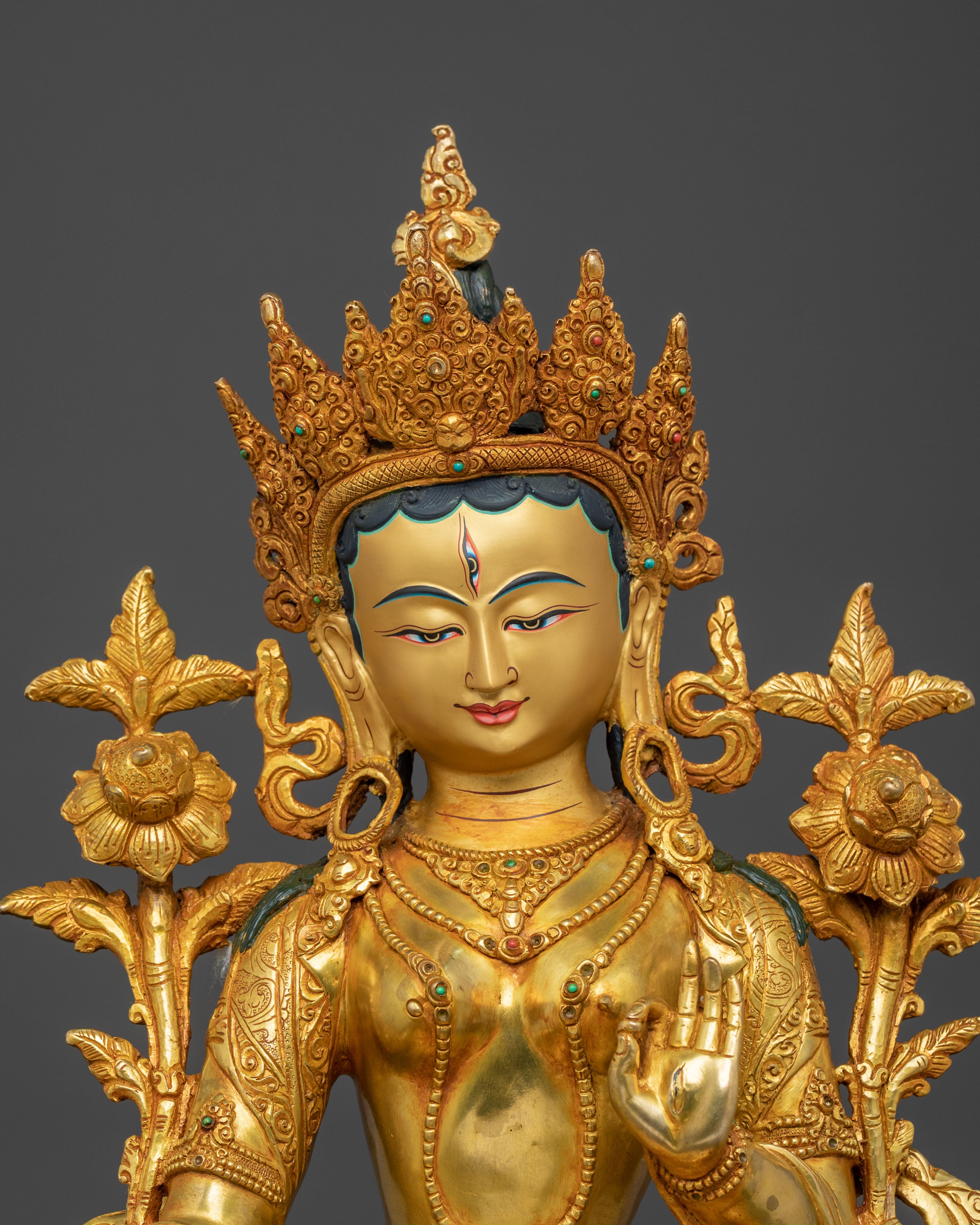 White Tara | Handcrafted 24K Gold Gilded Statue