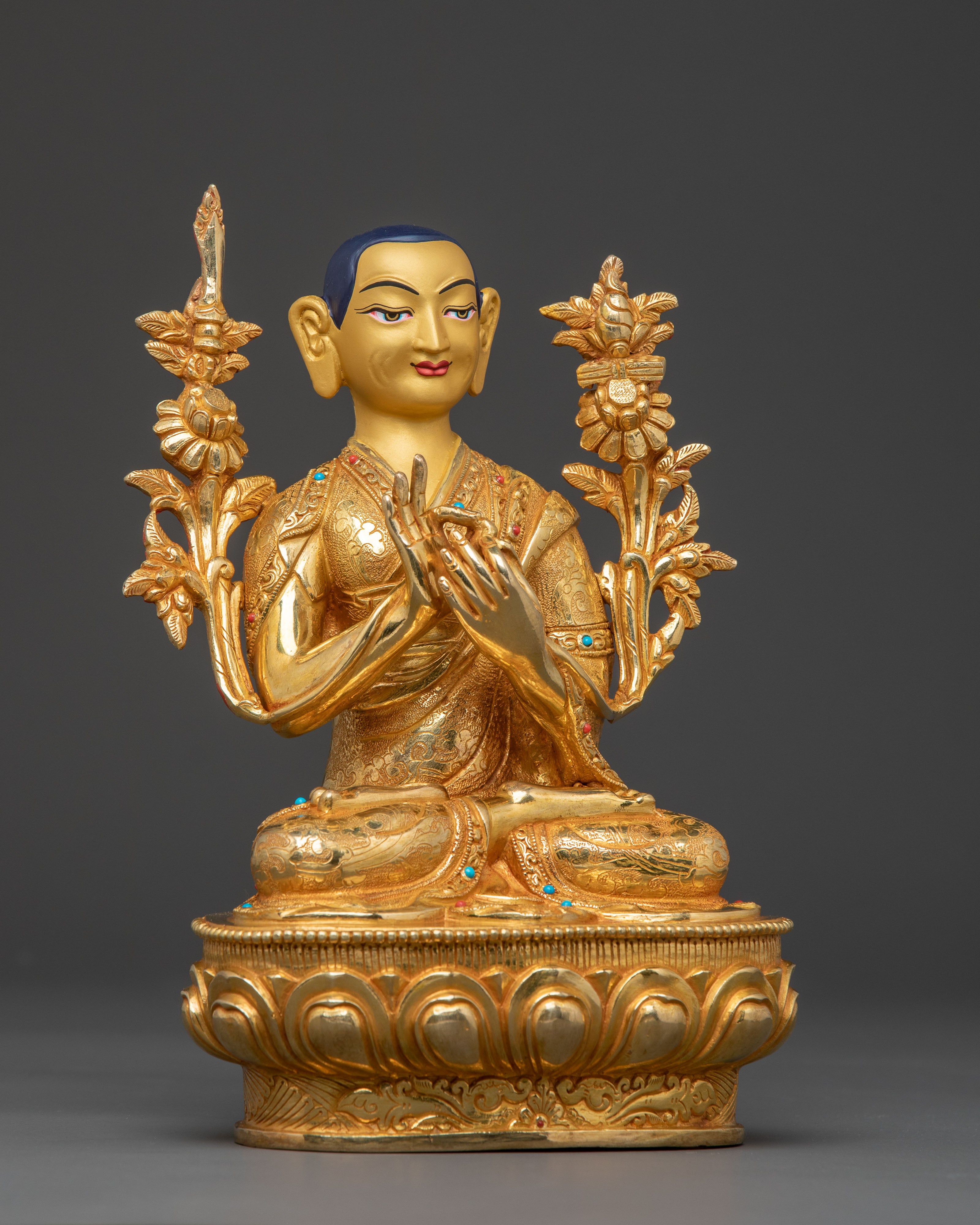 Tsongkhapa Spiritual Statue with Disciples | Altar Decor