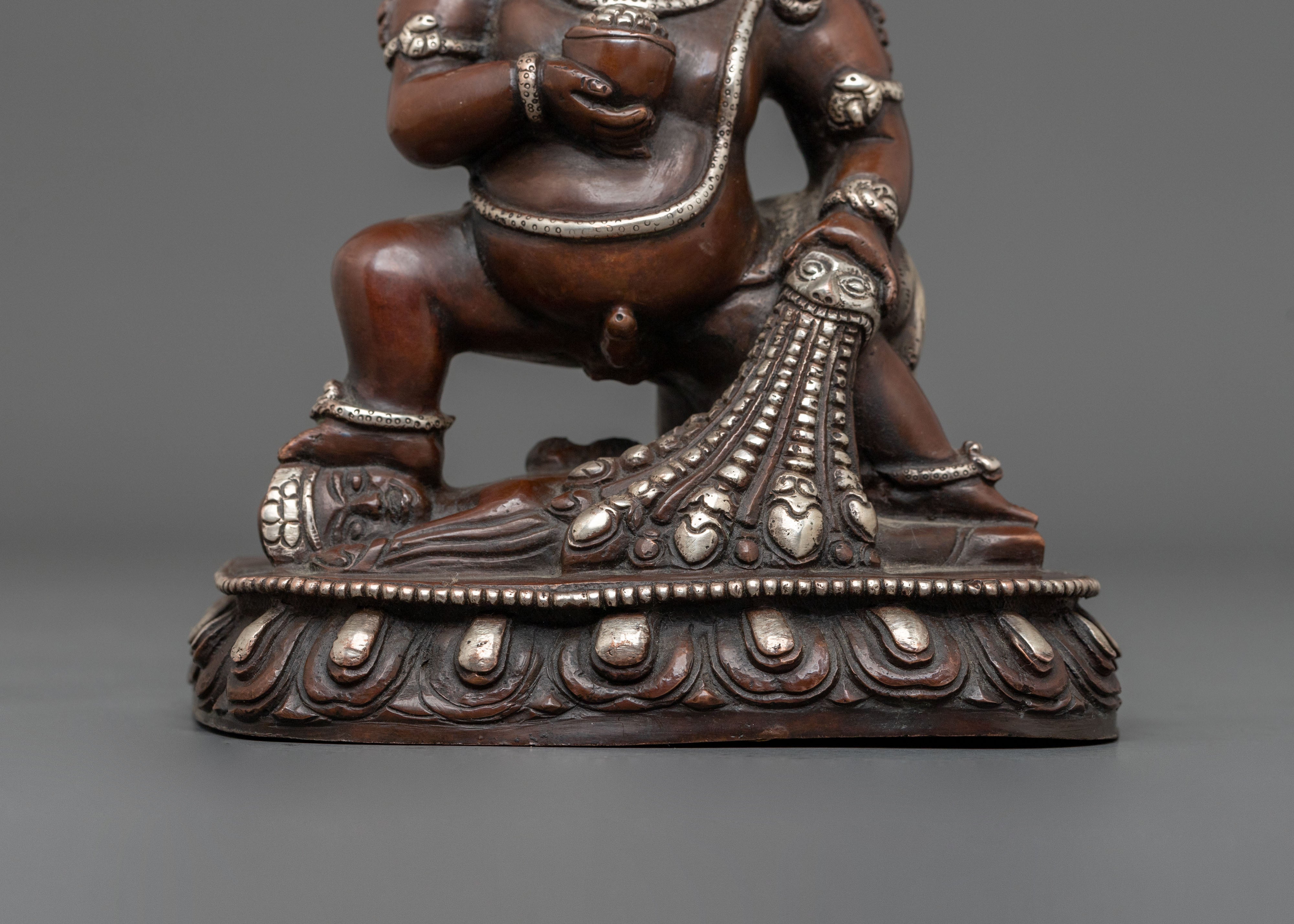Black Dzambhala Handcrafted Oxidized Copper Statue